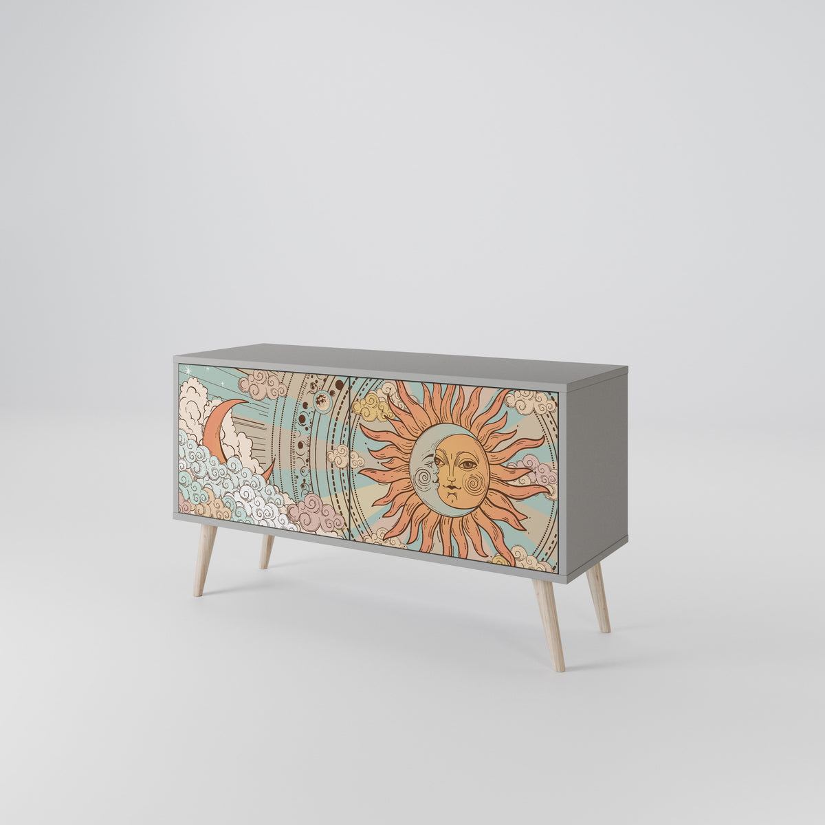 MYSTICAL STRUCTURE Mueble de TV Compacto de 2 puertas