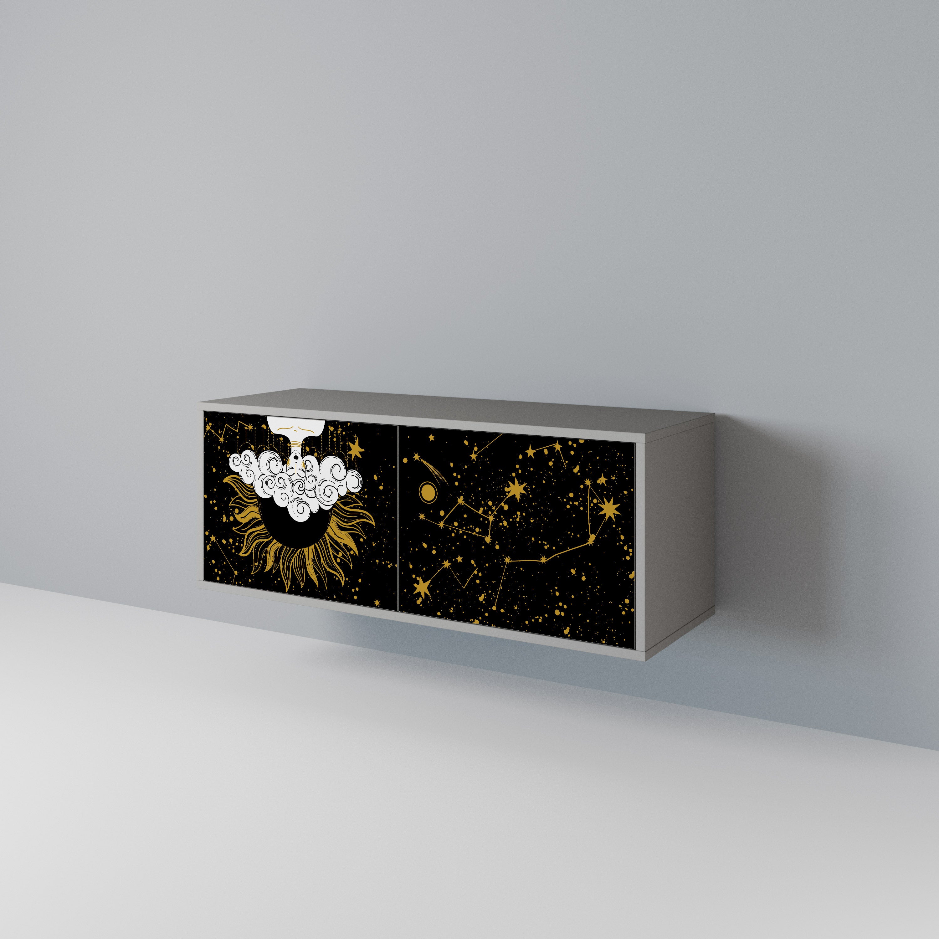 STELLAR CONSTELLATIONS Mueble de TV Compacto de 2 puertas