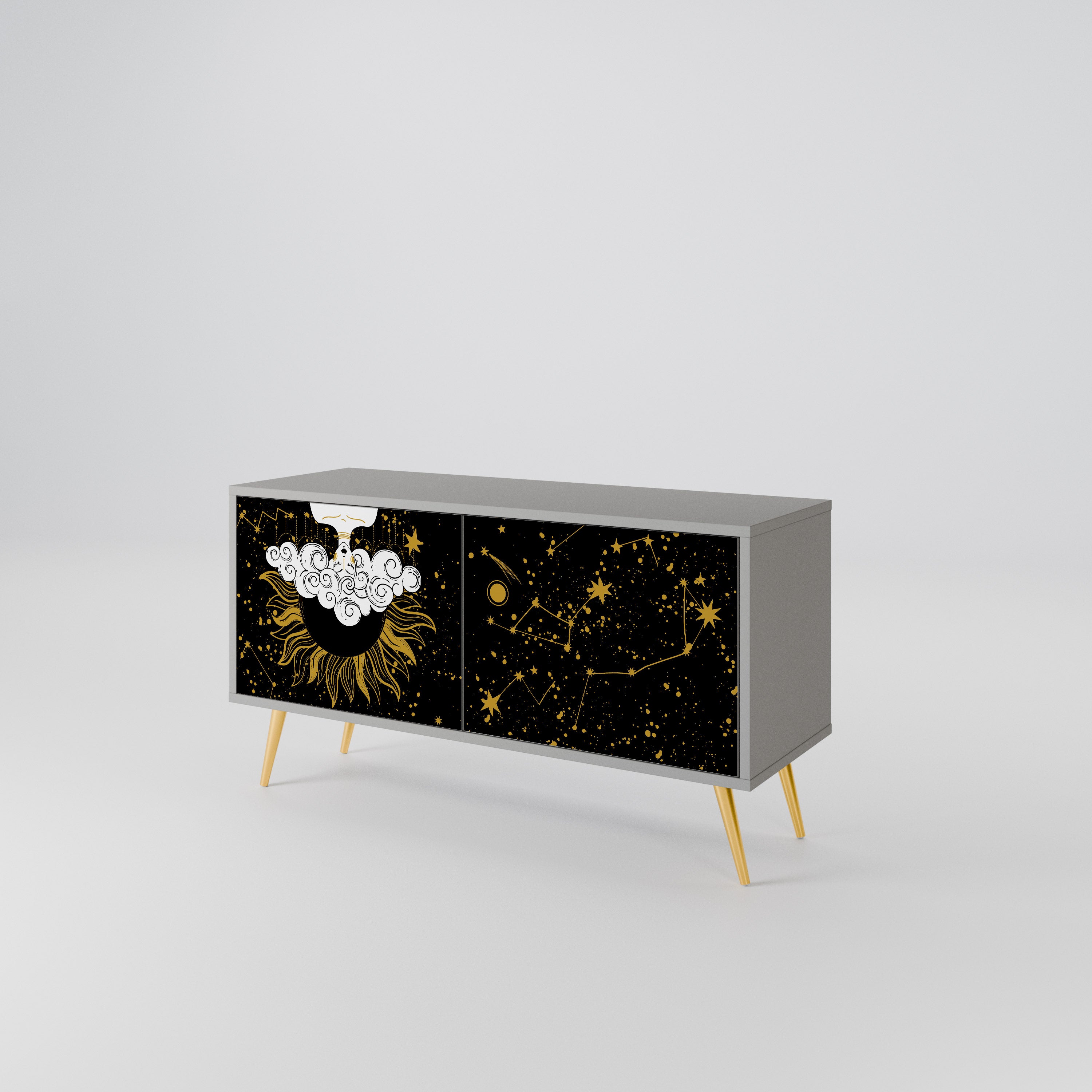 STELLAR CONSTELLATIONS Mueble de TV Compacto de 2 puertas