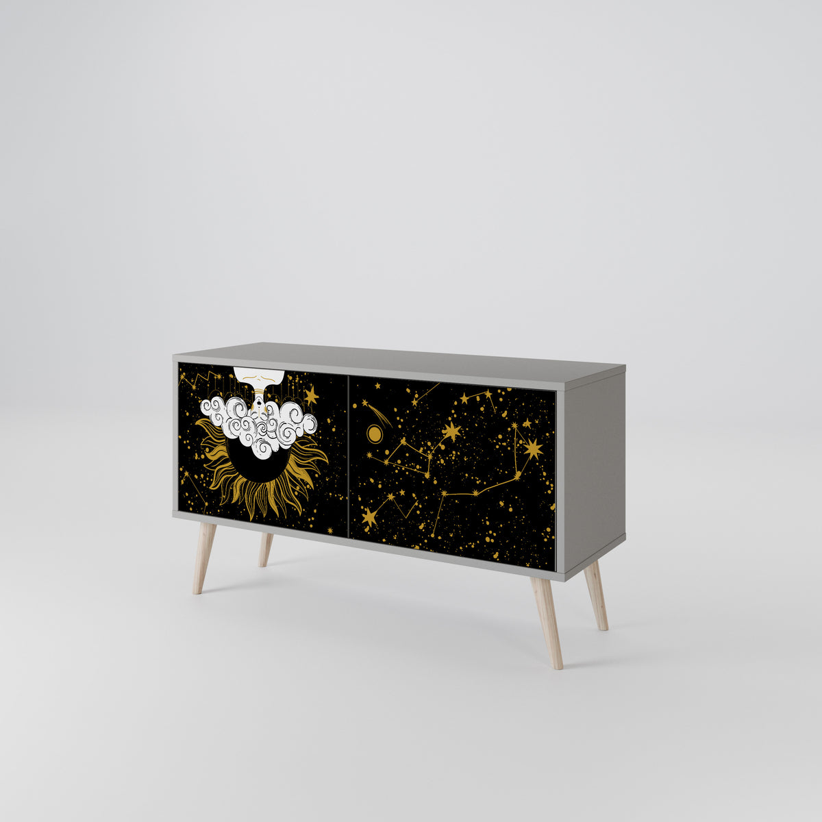 STELLAR CONSTELLATIONS Mueble de TV Compacto de 2 puertas