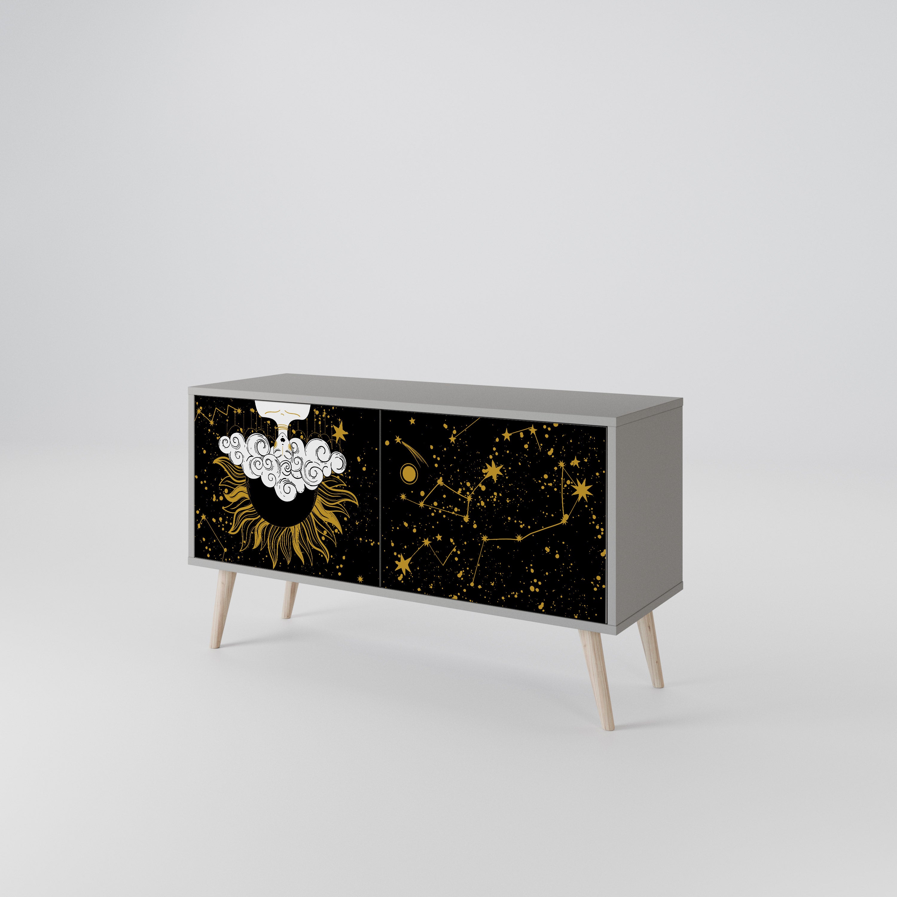 STELLAR CONSTELLATIONS Mueble de TV Compacto de 2 puertas