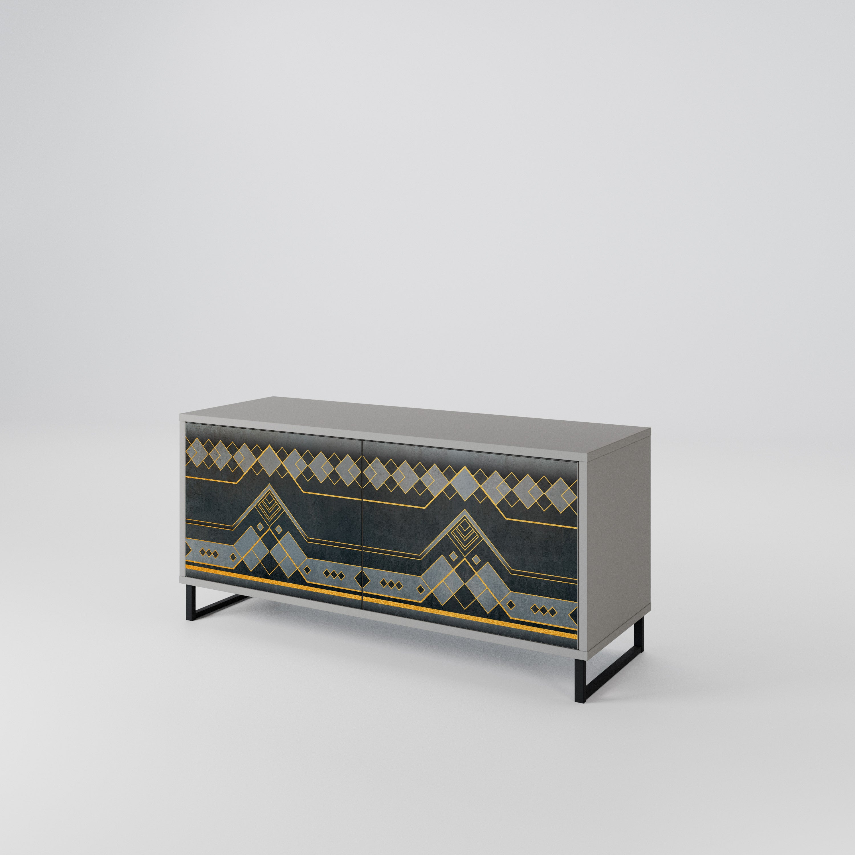 ROYAL ORDINARINESS Mueble de TV Compacto de 2 puertas