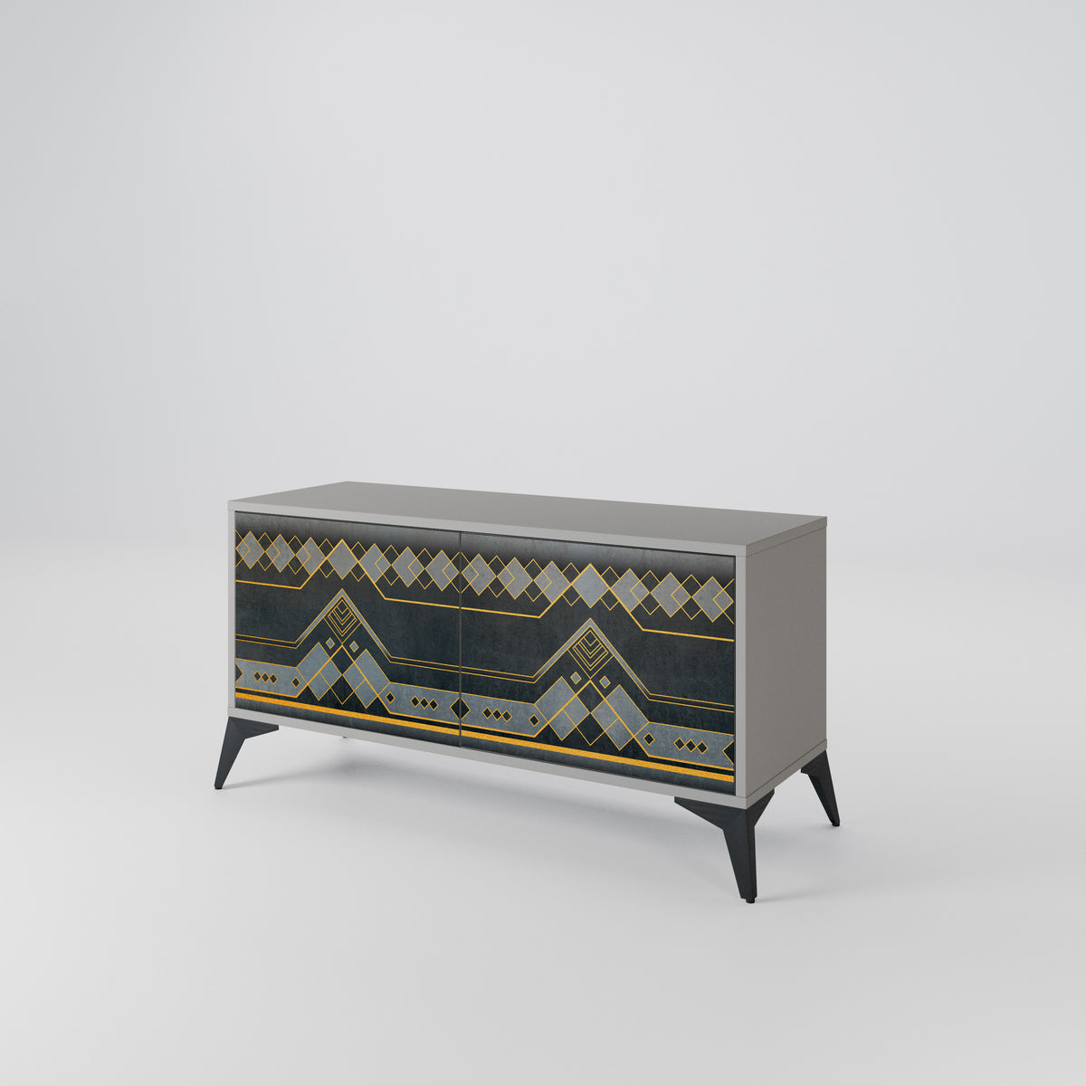 ROYAL ORDINARINESS Mueble de TV Compacto de 2 puertas