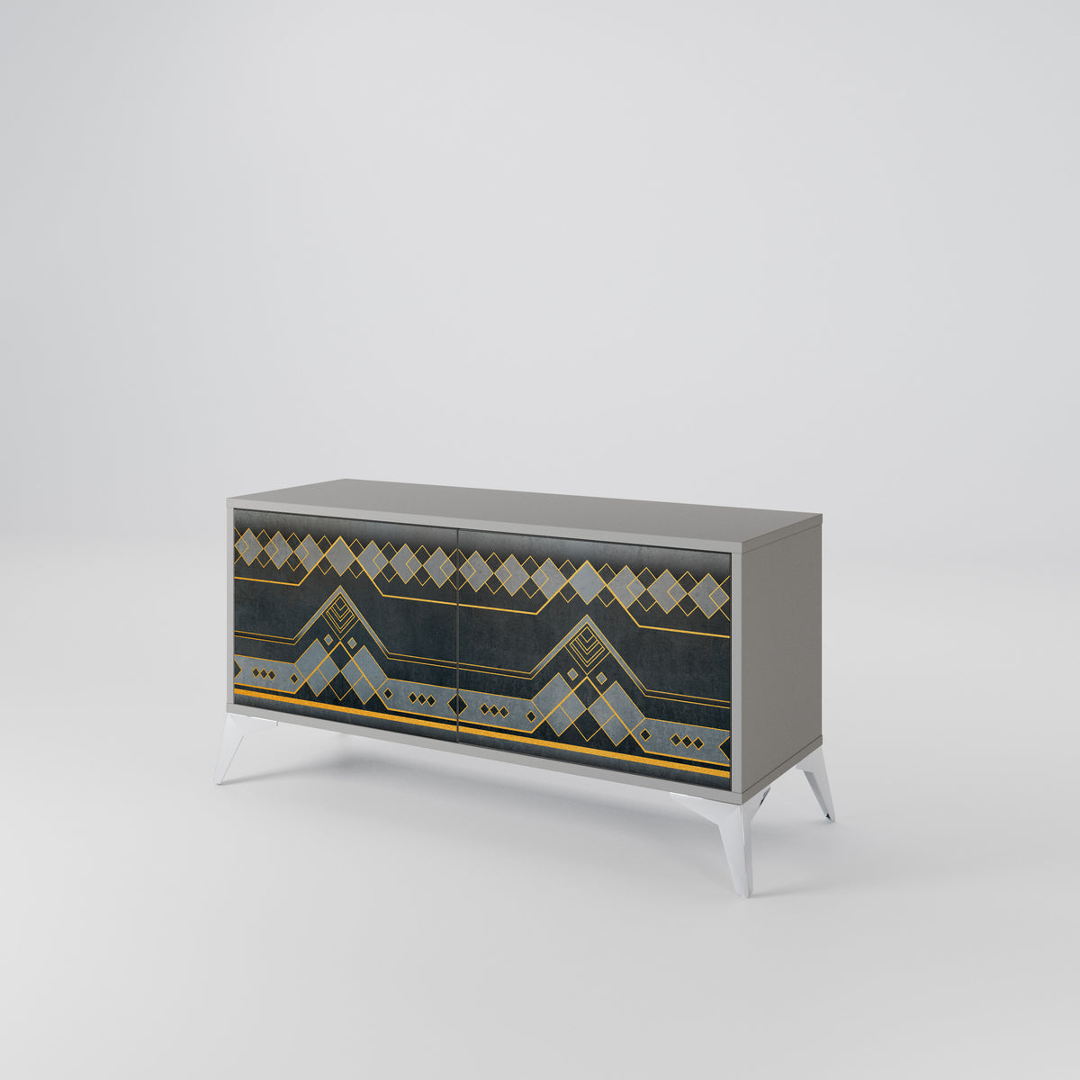 ROYAL ORDINARINESS Mueble de TV Compacto de 2 puertas