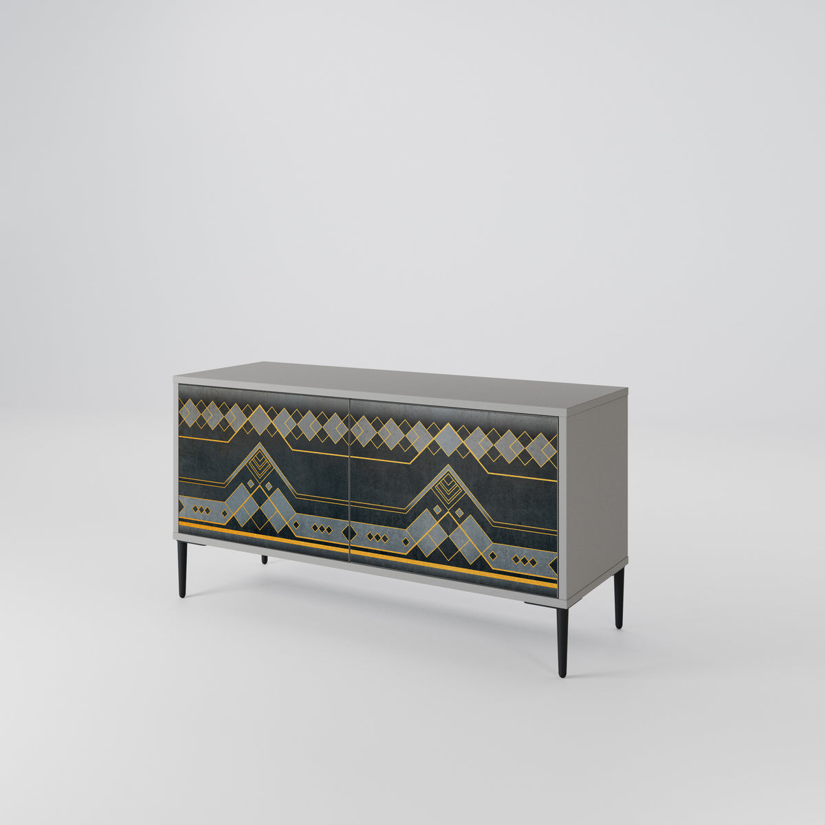 ROYAL ORDINARINESS Mueble de TV Compacto de 2 puertas