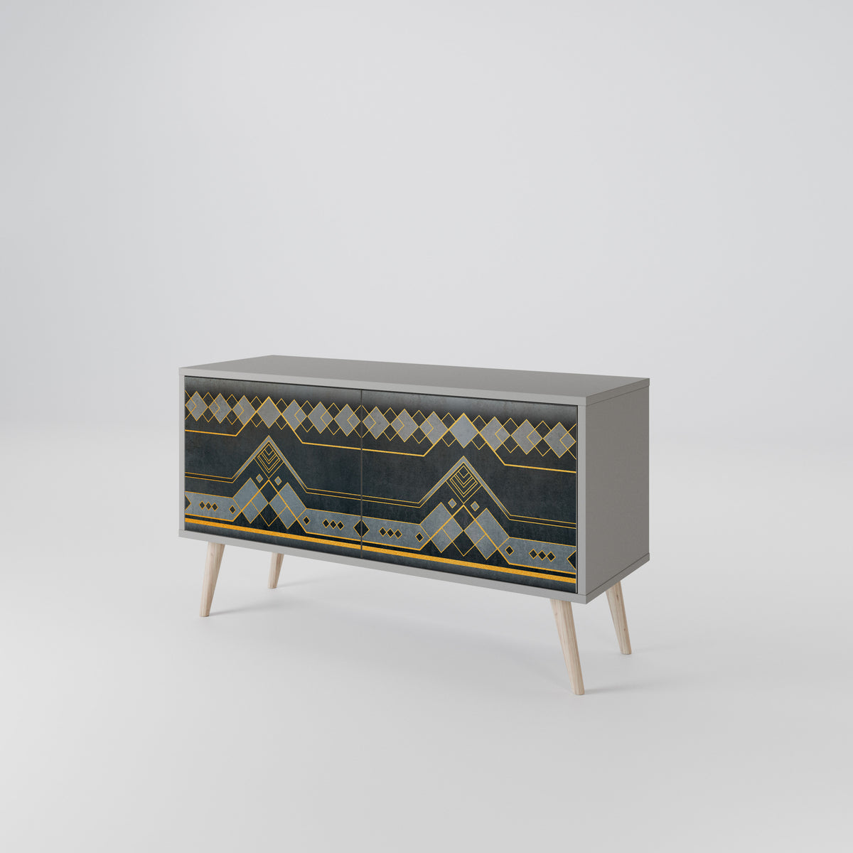 ROYAL ORDINARINESS Mueble de TV Compacto de 2 puertas