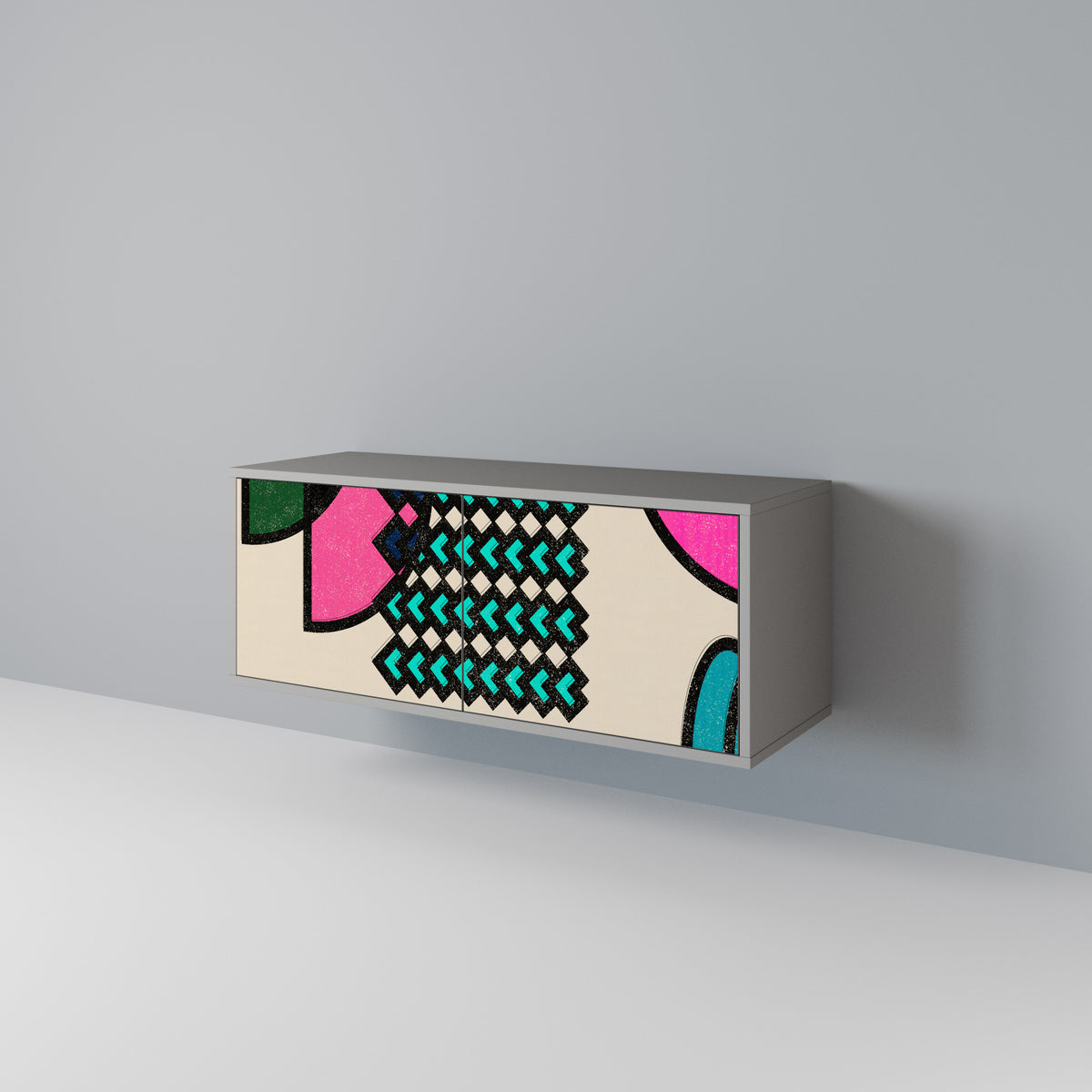 GEOMETRIC RHAPSODY Mueble de TV Compacto de 2 puertas