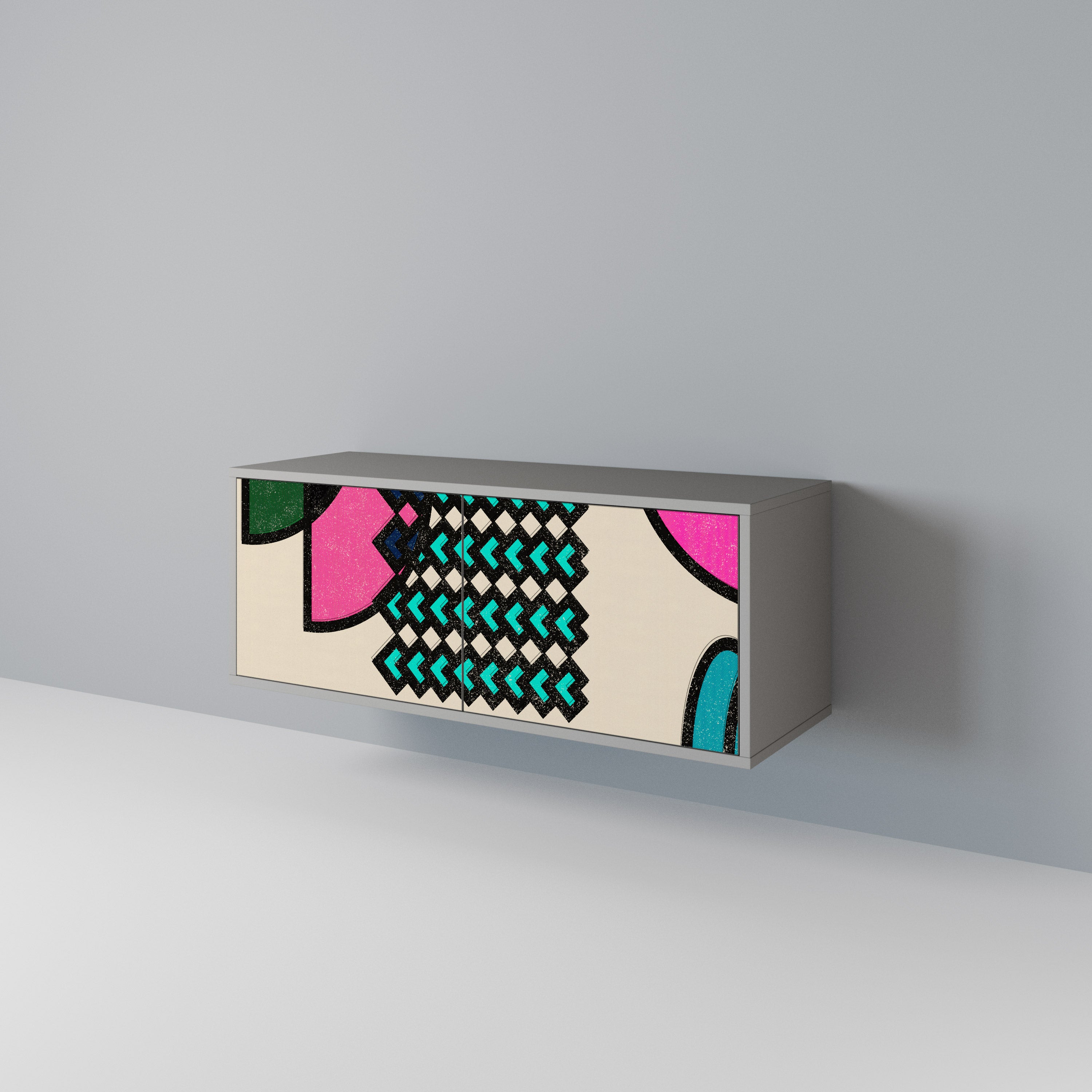 GEOMETRIC RHAPSODY Compact 2-Door TV Cabinet