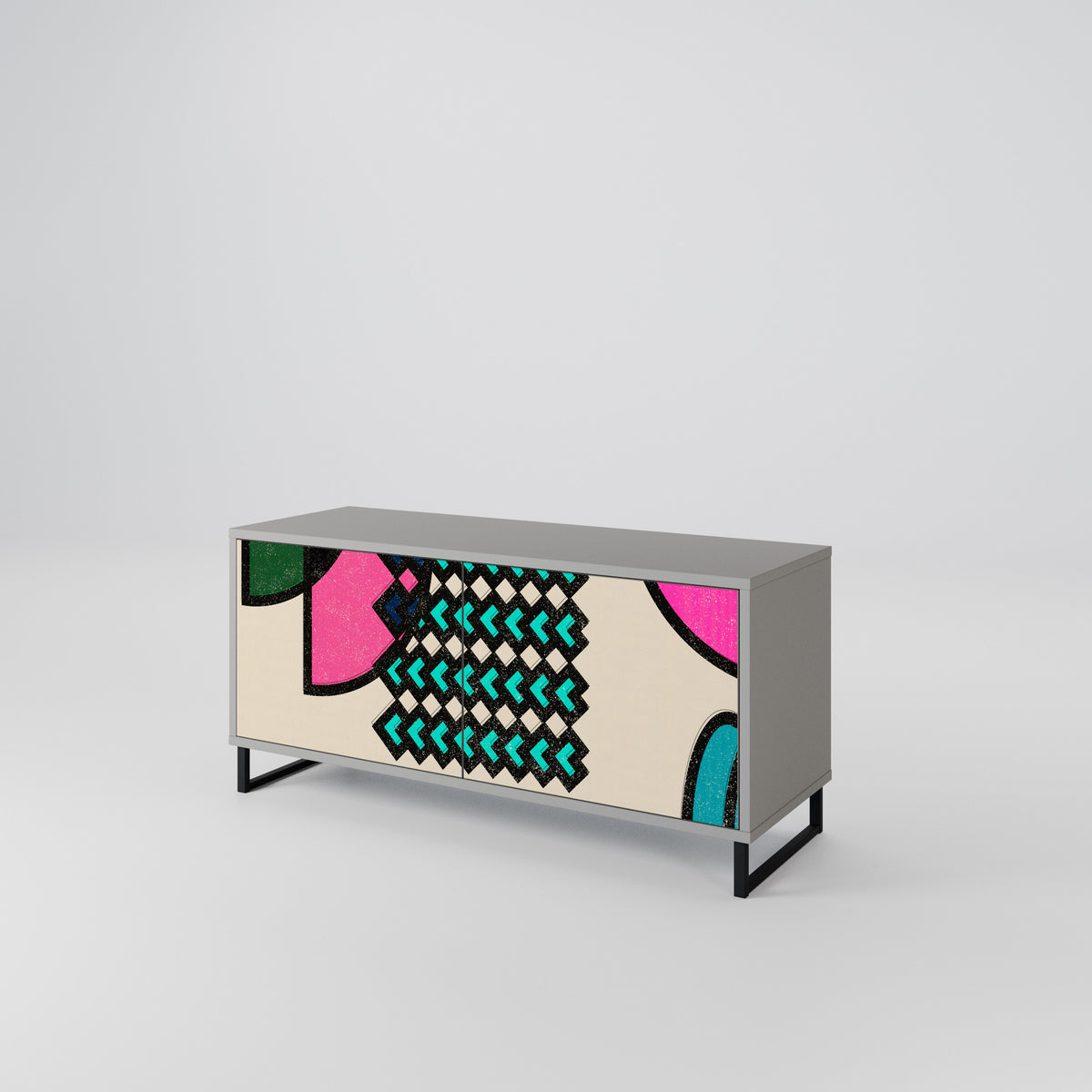 GEOMETRIC RHAPSODY Mueble de TV Compacto de 2 puertas