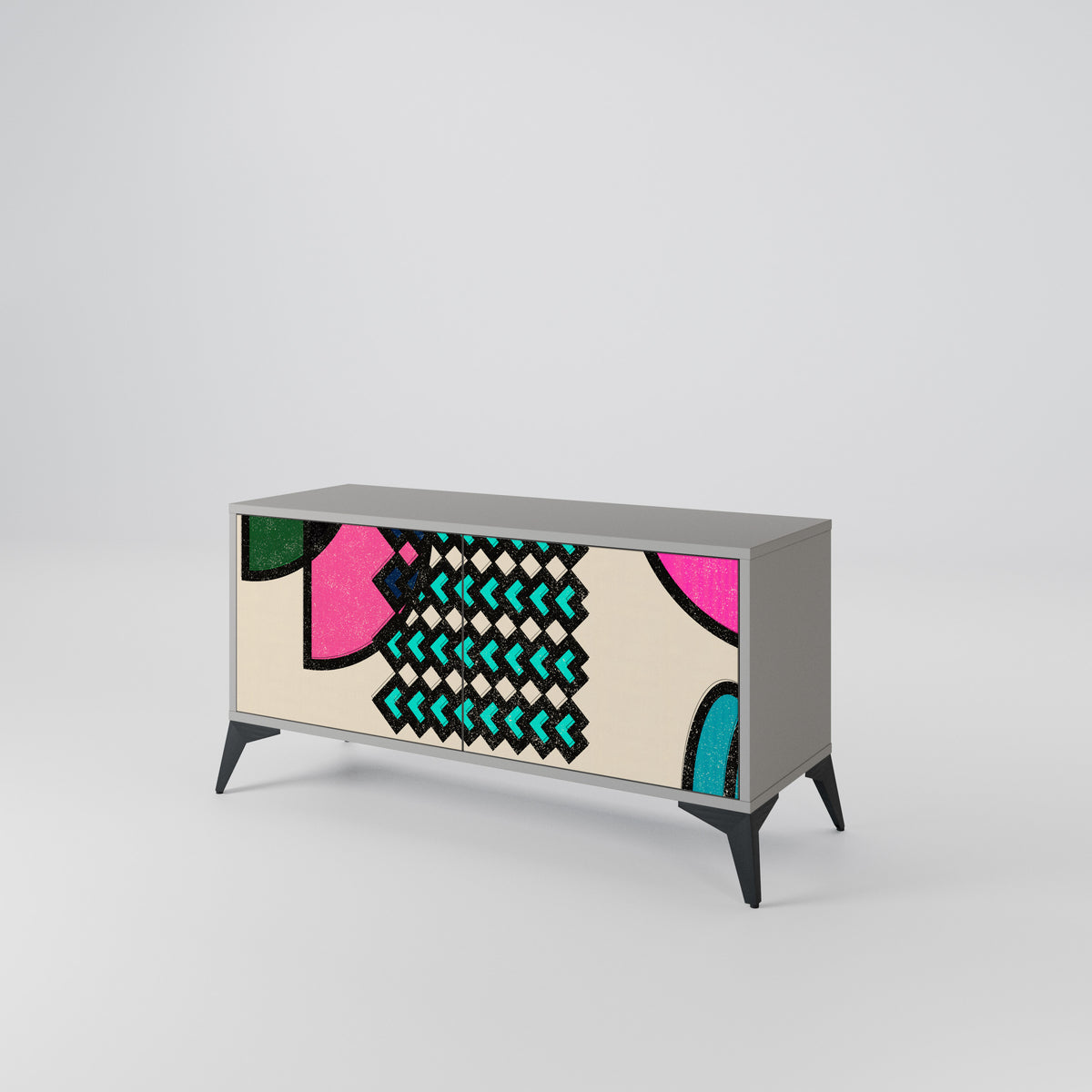 GEOMETRIC RHAPSODY Mueble de TV Compacto de 2 puertas
