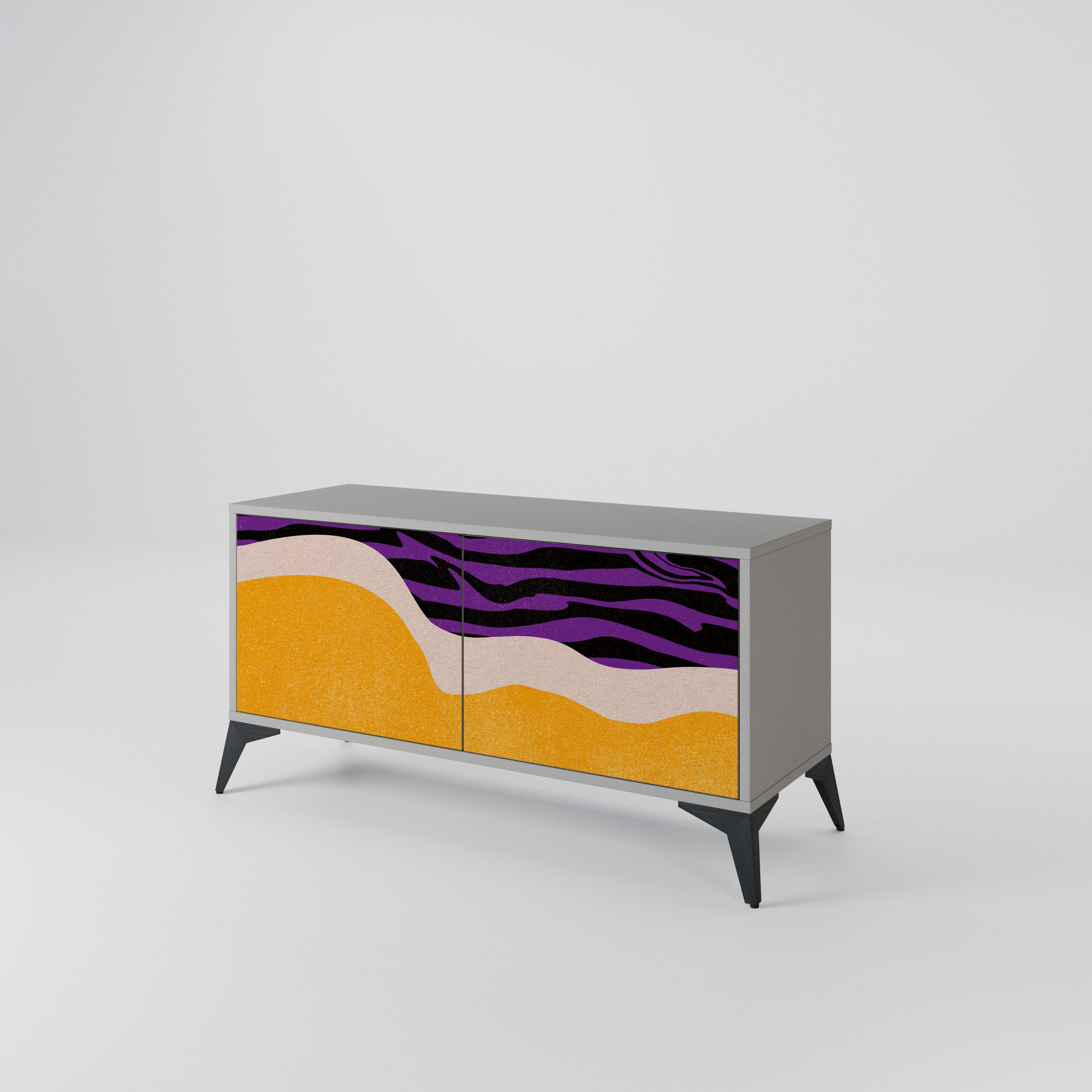 INDEPENDENT BORDER Mueble de TV Compacto de 2 puertas