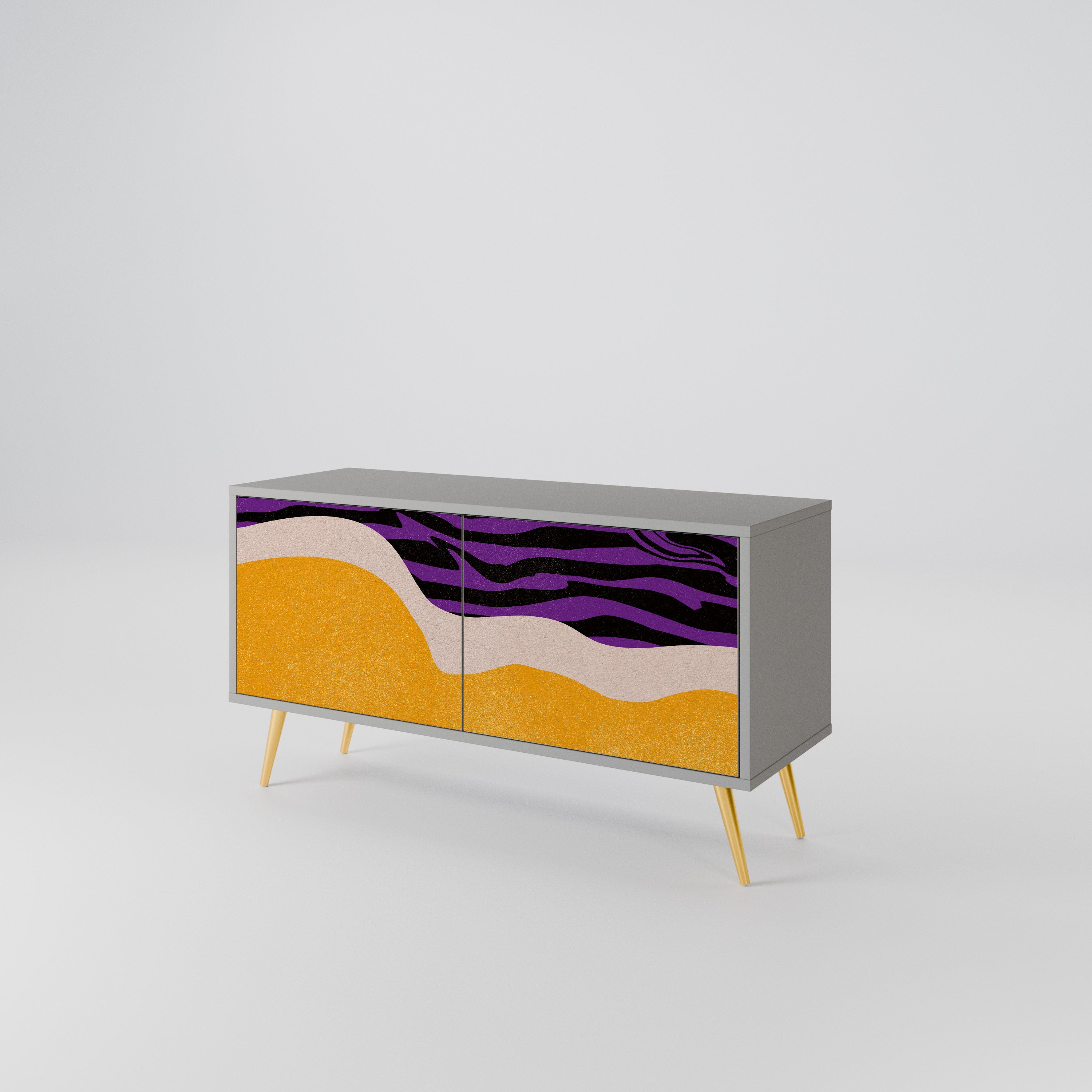 INDEPENDENT BORDER Mueble de TV Compacto de 2 puertas