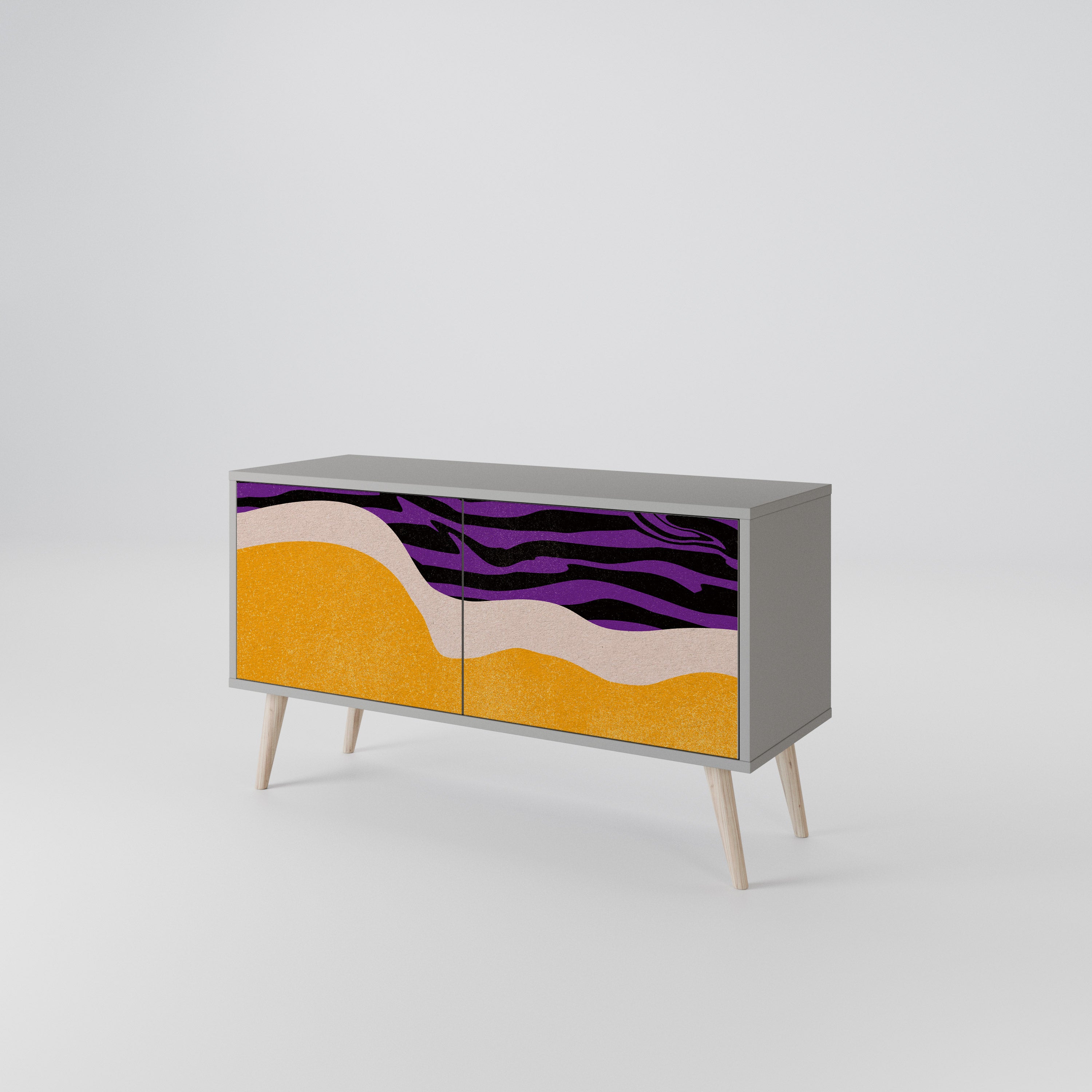 INDEPENDENT BORDER Mueble de TV Compacto de 2 puertas