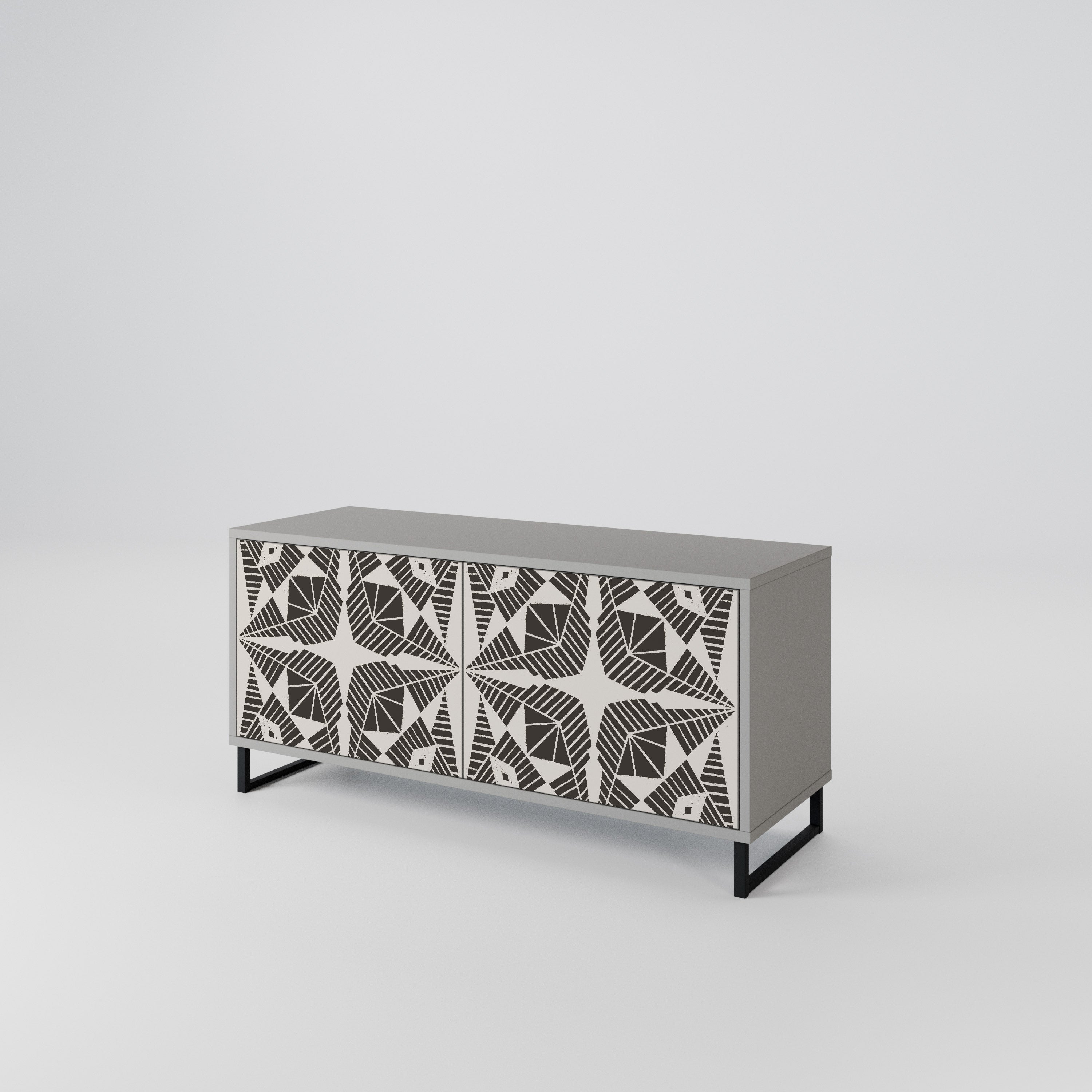 MONOCHROME NEXUS Mueble de TV Compacto de 2 puertas