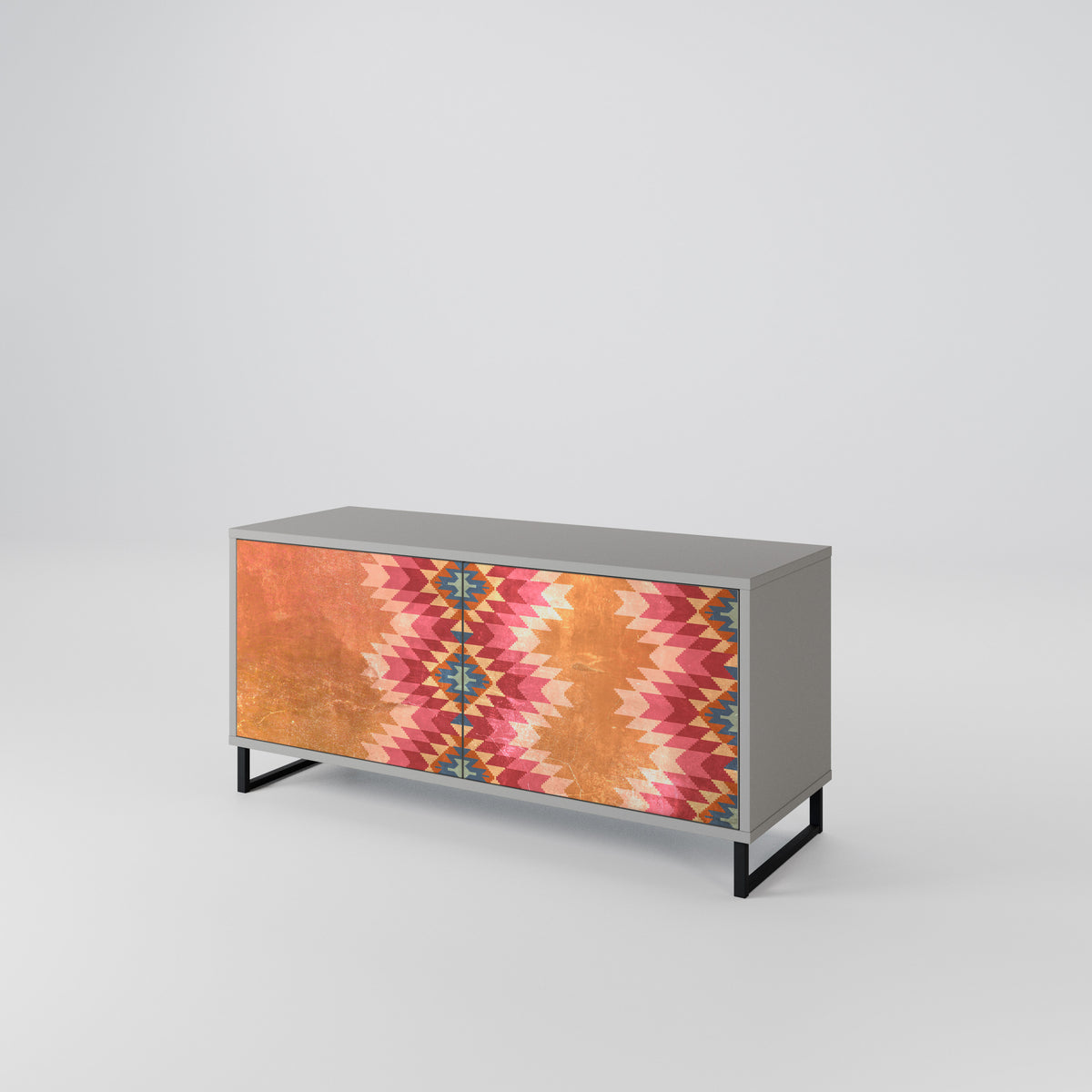 INDIAN FOLK Mueble de TV Compacto de 2 puertas