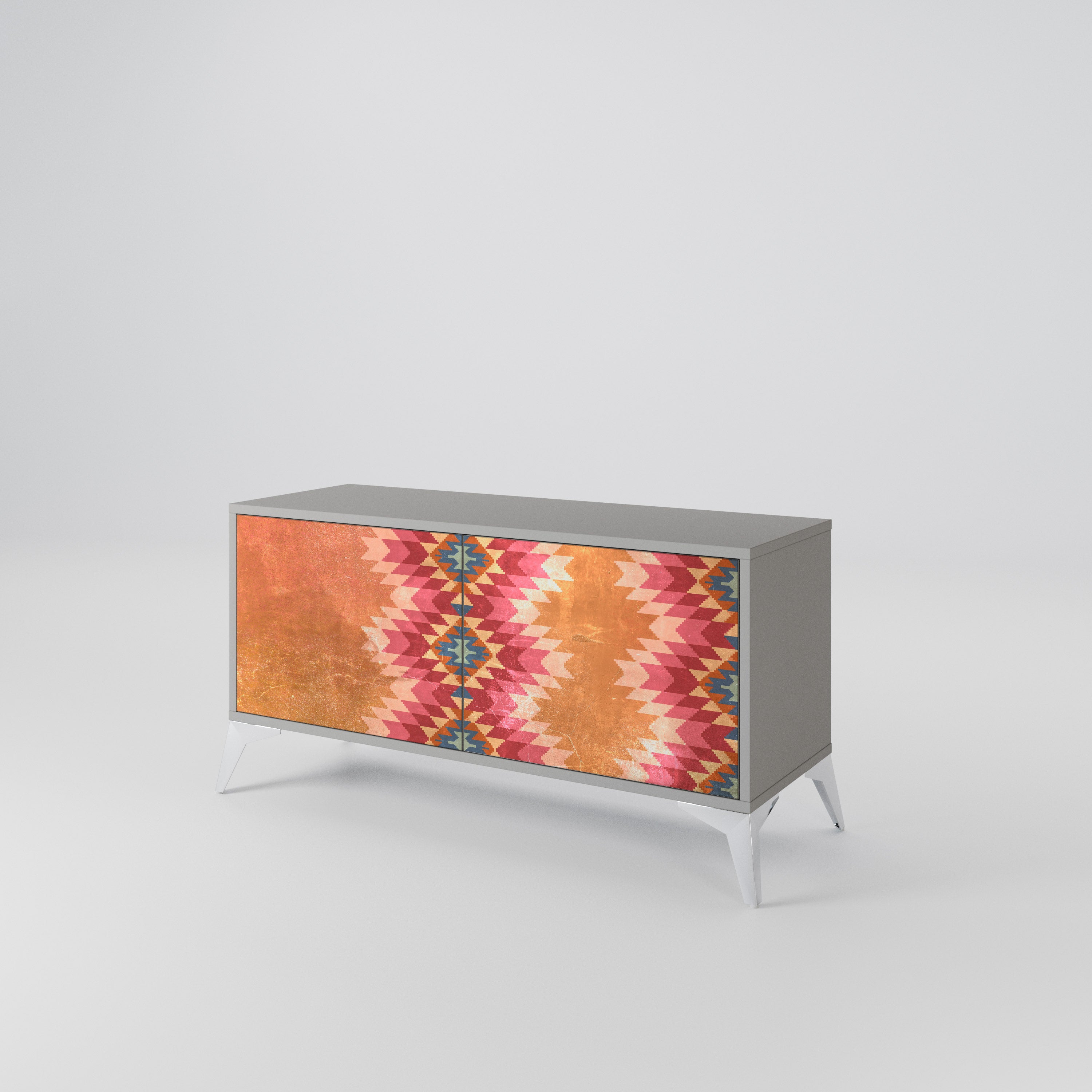 INDIAN FOLK Mueble de TV Compacto de 2 puertas