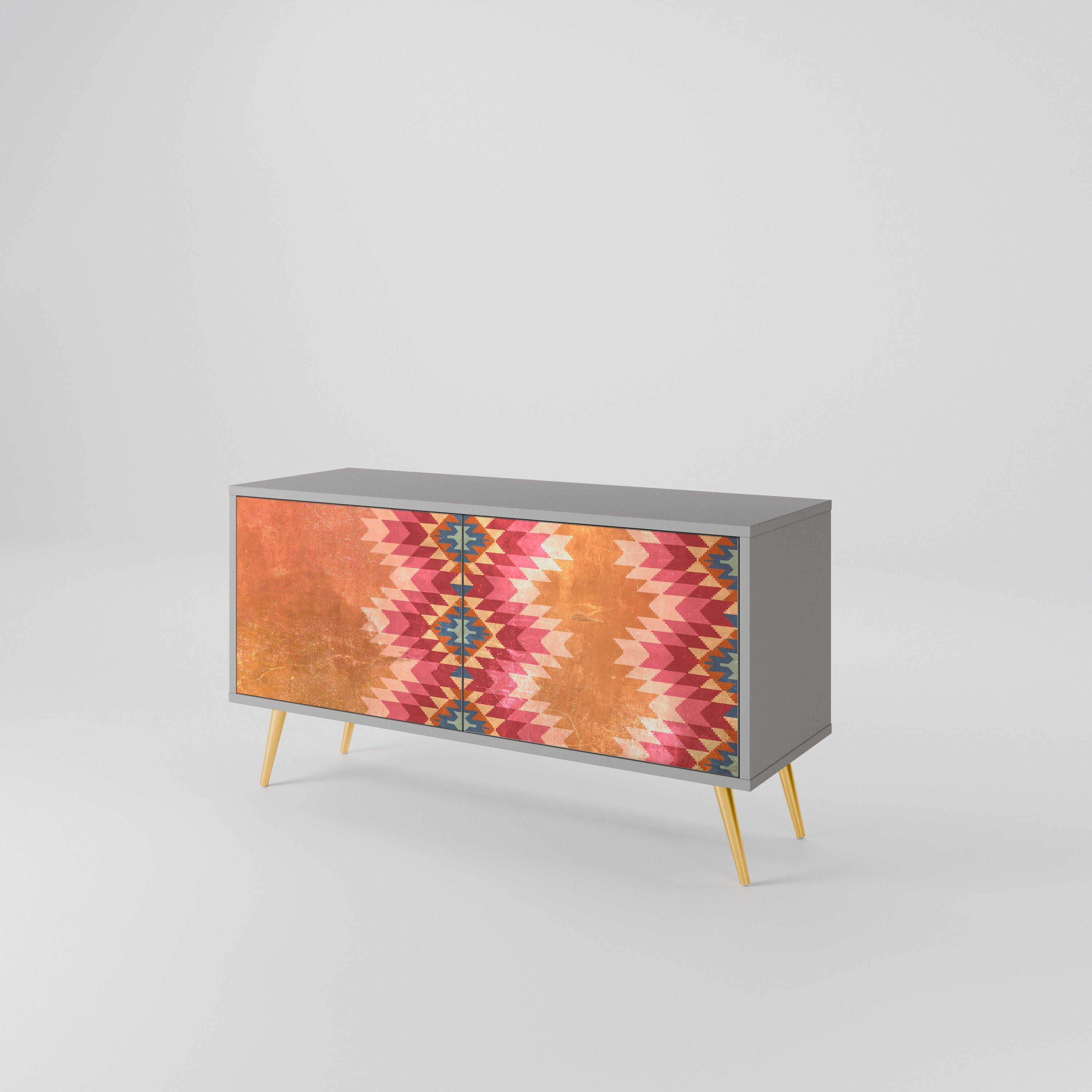 INDIAN FOLK Mueble de TV Compacto de 2 puertas