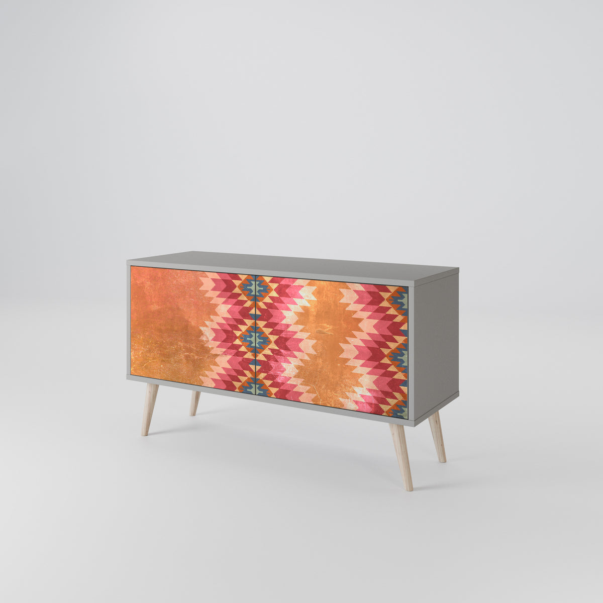 INDIAN FOLK Mueble de TV Compacto de 2 puertas