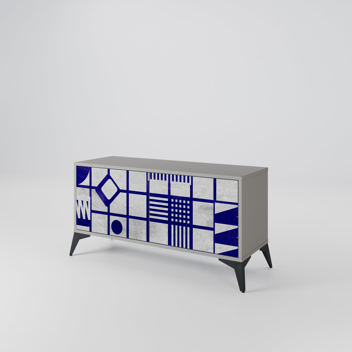 THE RIGHT PLACES Mueble de TV Compacto de 2 puertas
