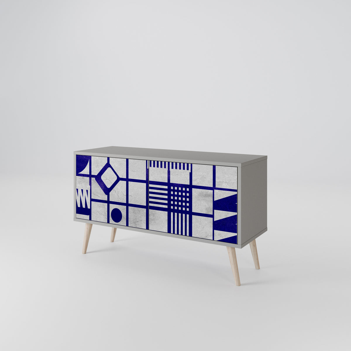 THE RIGHT PLACES Mueble de TV Compacto de 2 puertas
