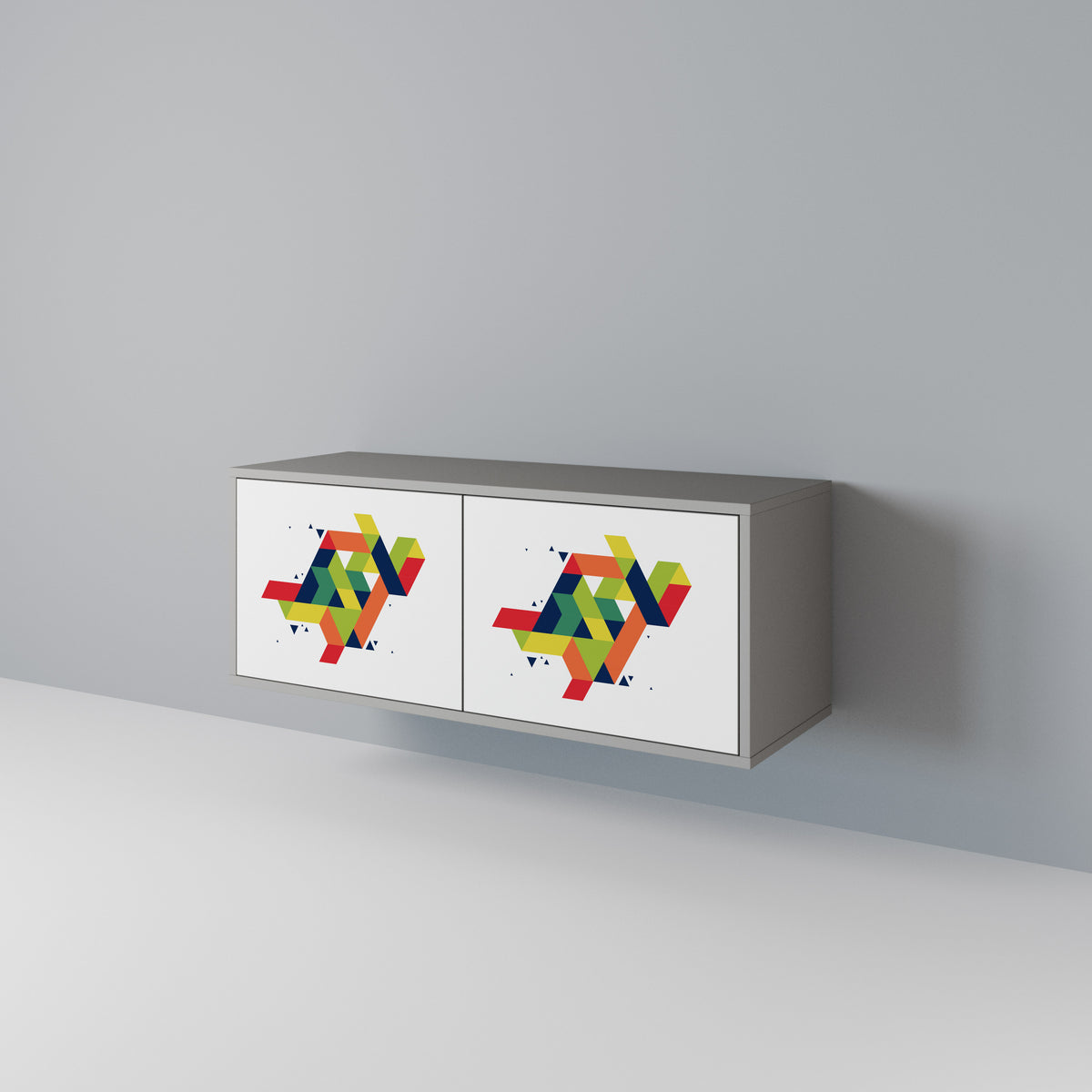 FUTURE SIGN Mueble de TV Compacto de 2 puertas