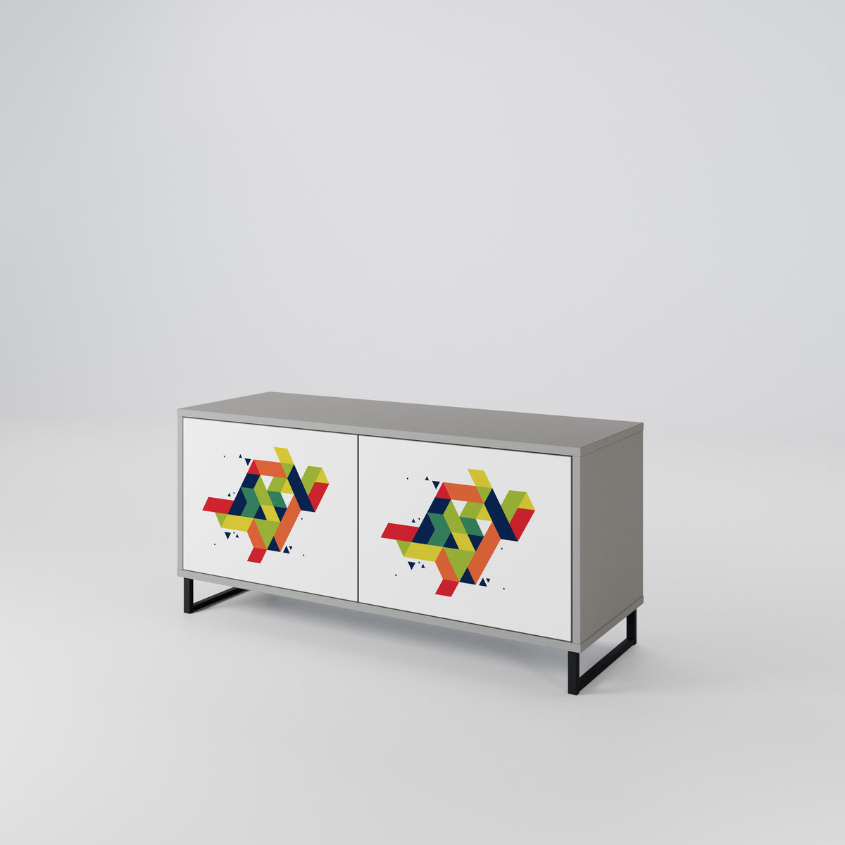FUTURE SIGN Mueble de TV Compacto de 2 puertas