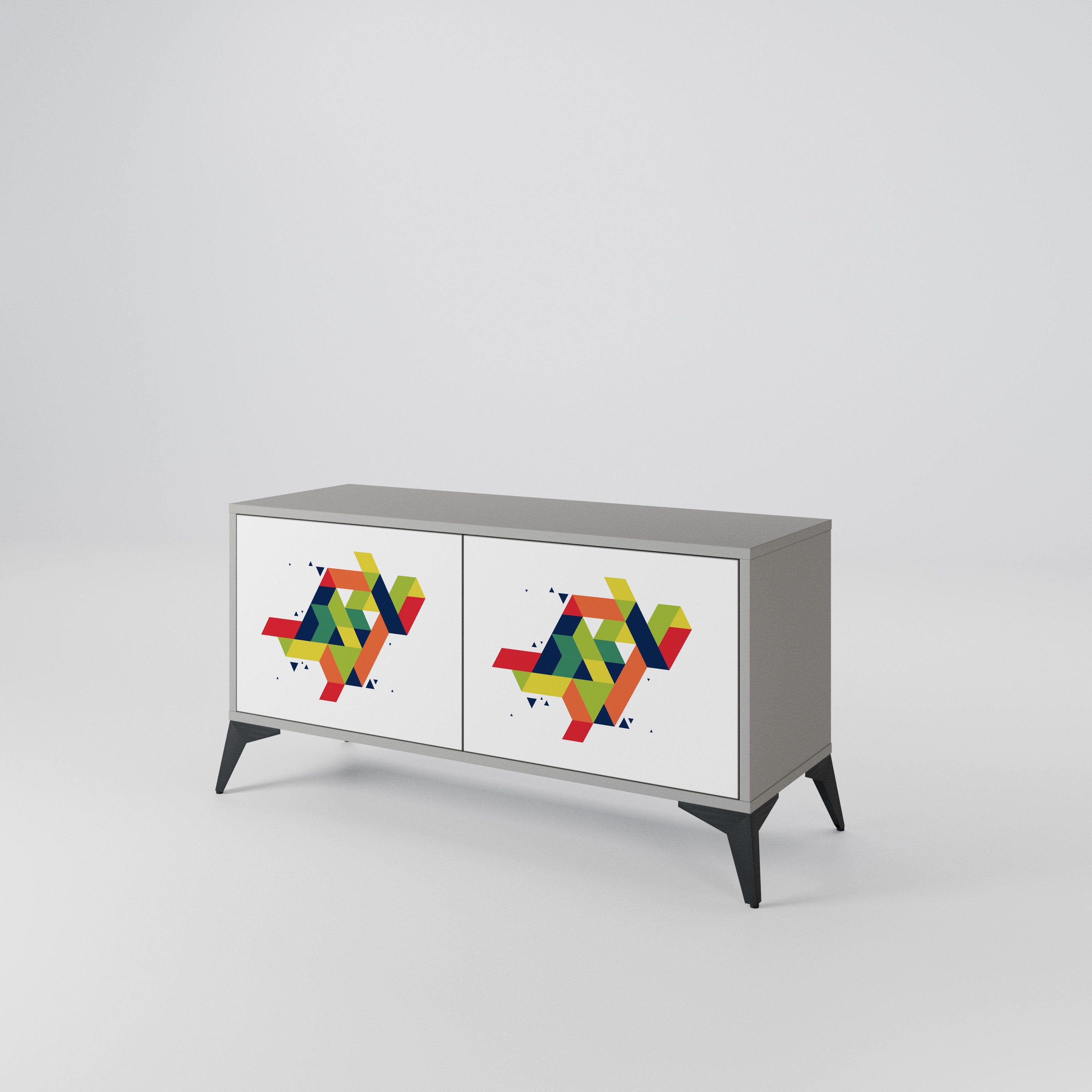 FUTURE SIGN Mueble de TV Compacto de 2 puertas