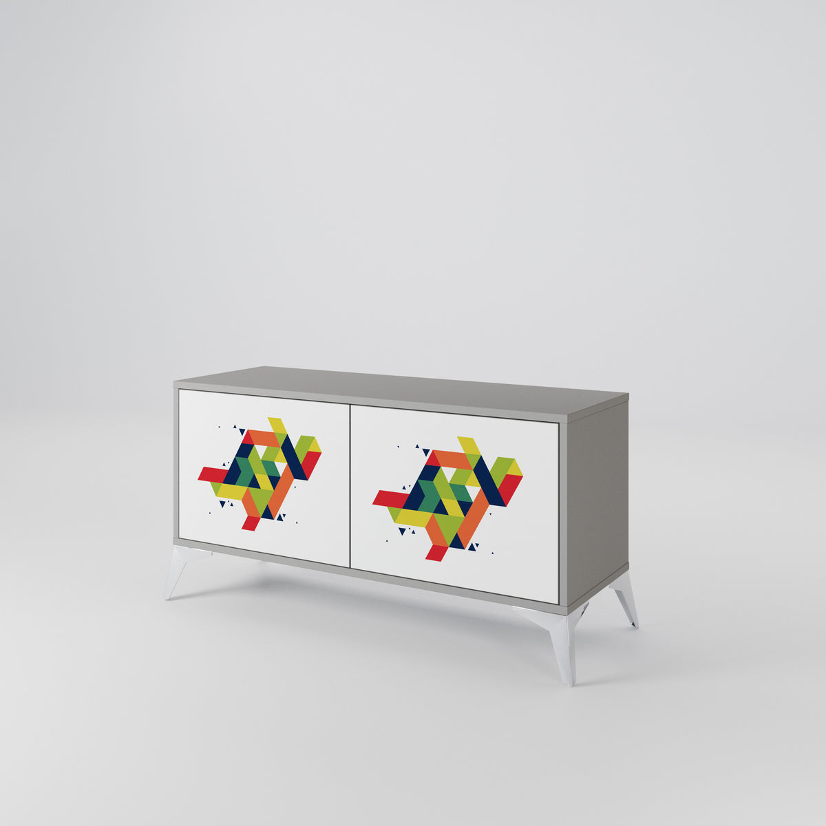 FUTURE SIGN Mueble de TV Compacto de 2 puertas