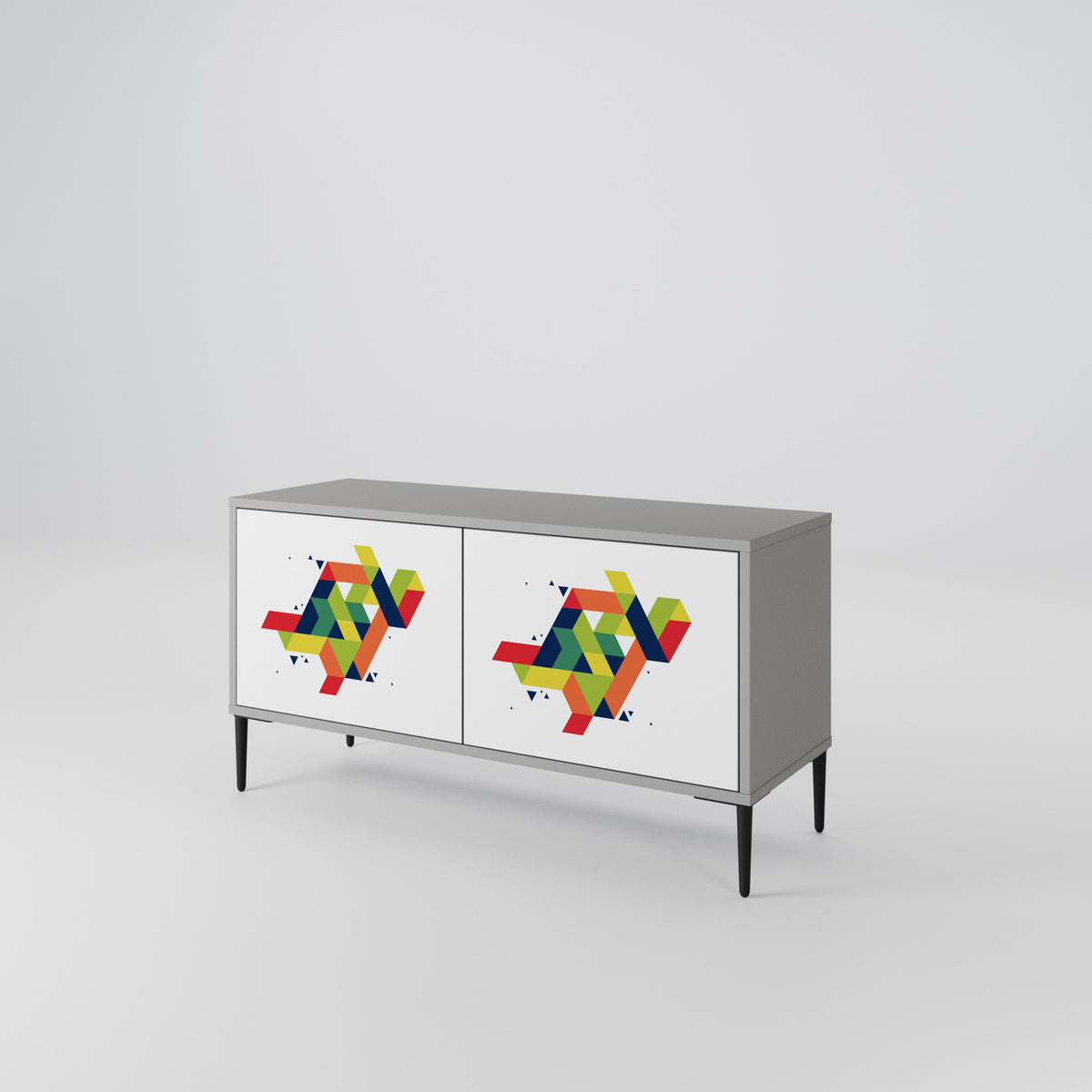 FUTURE SIGN Mueble de TV Compacto de 2 puertas
