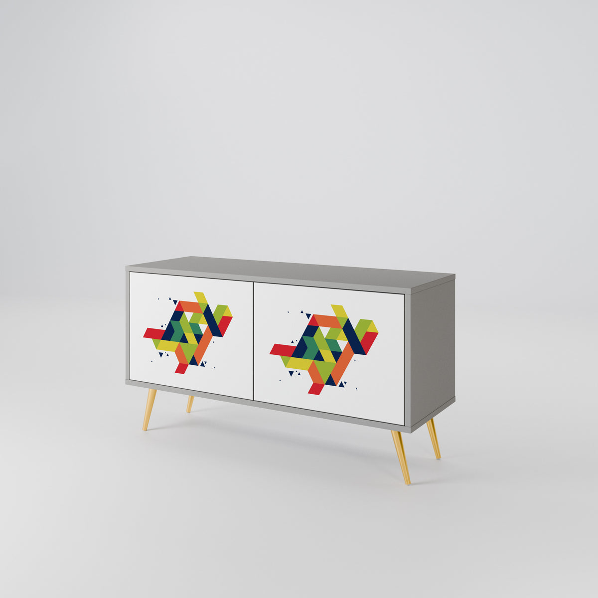 FUTURE SIGN Mueble de TV Compacto de 2 puertas