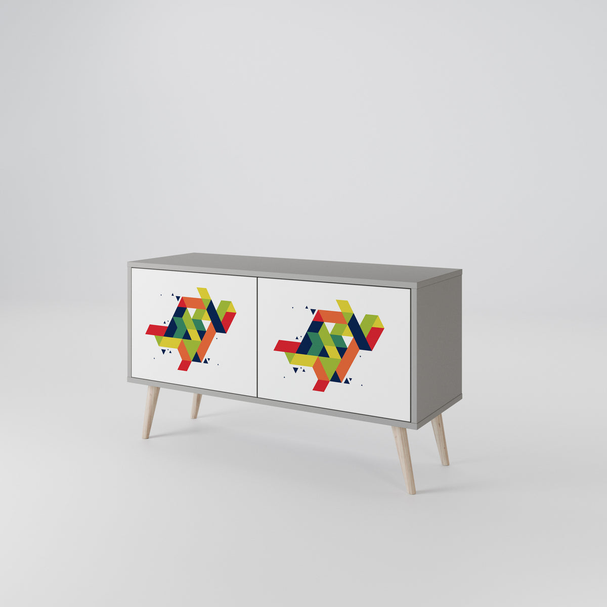 FUTURE SIGN Mueble de TV Compacto de 2 puertas
