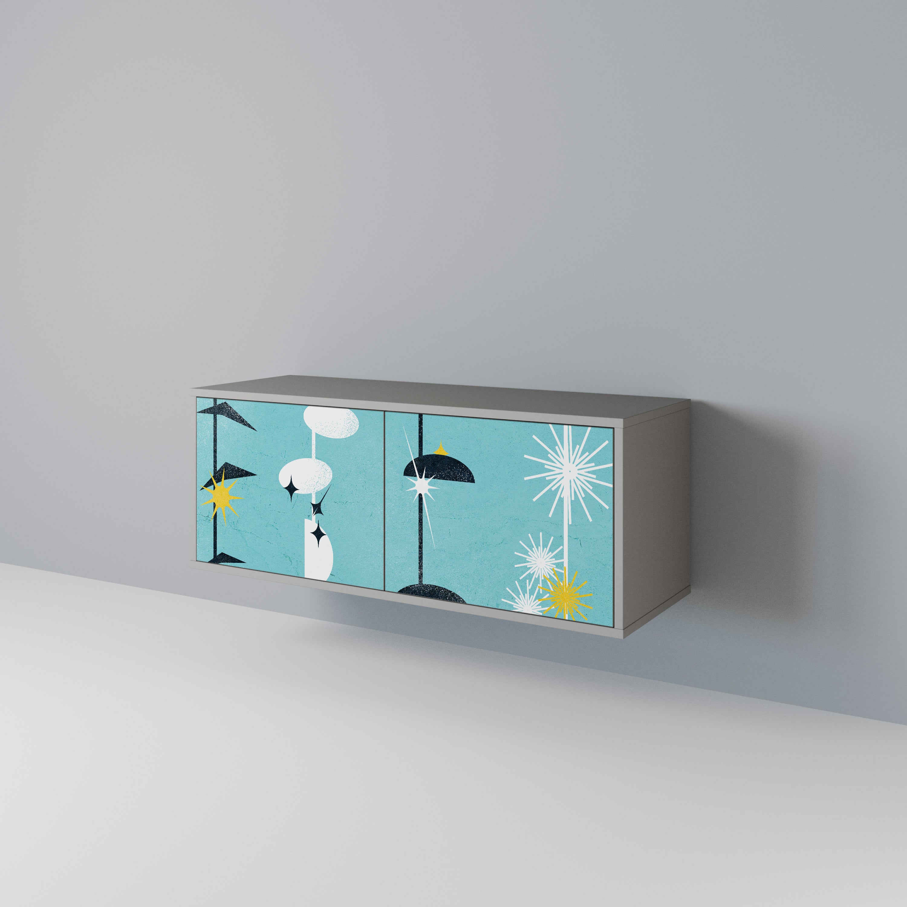 PATHS TO HAPPINESS Mueble de TV Compacto de 2 puertas