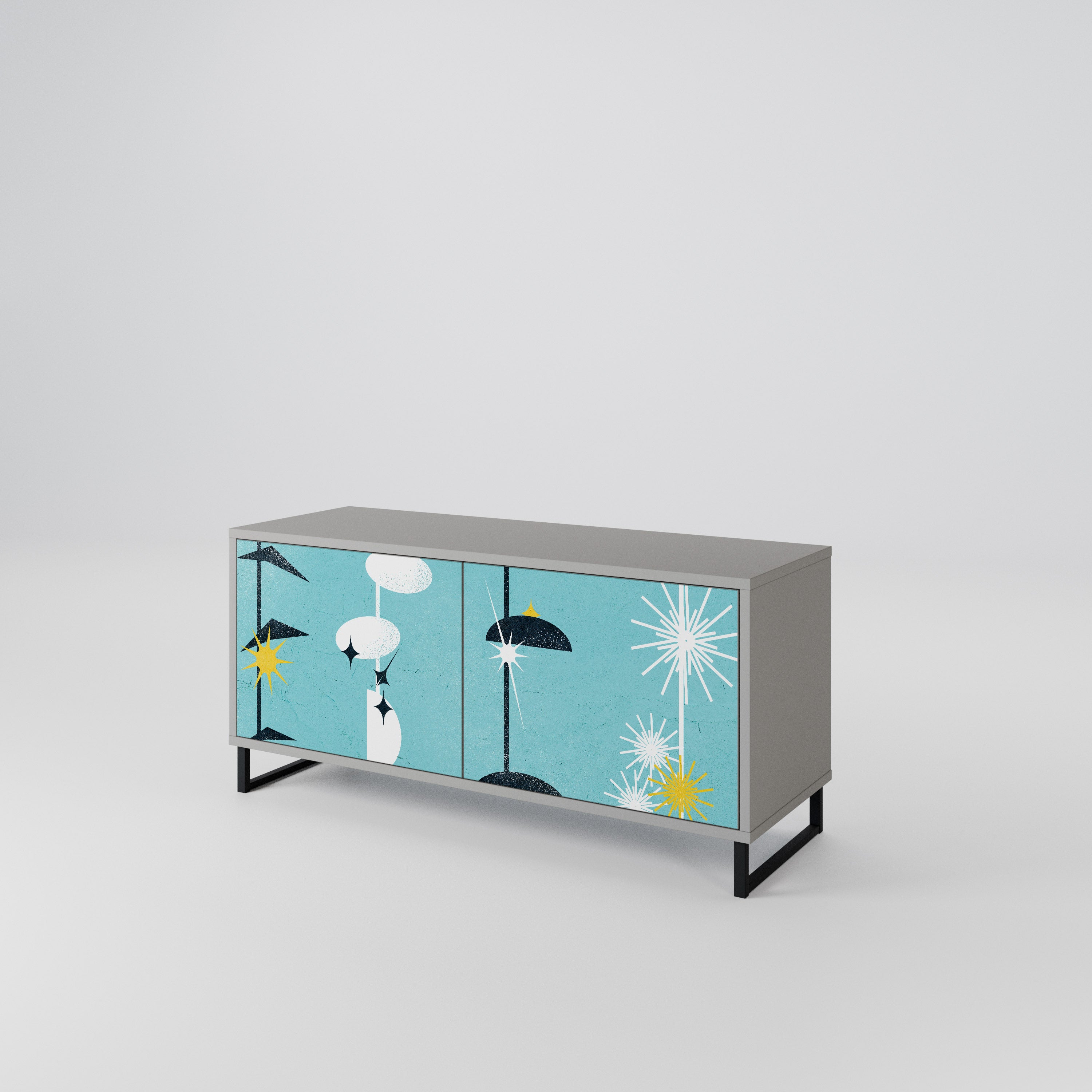 PATHS TO HAPPINESS Mueble de TV Compacto de 2 puertas