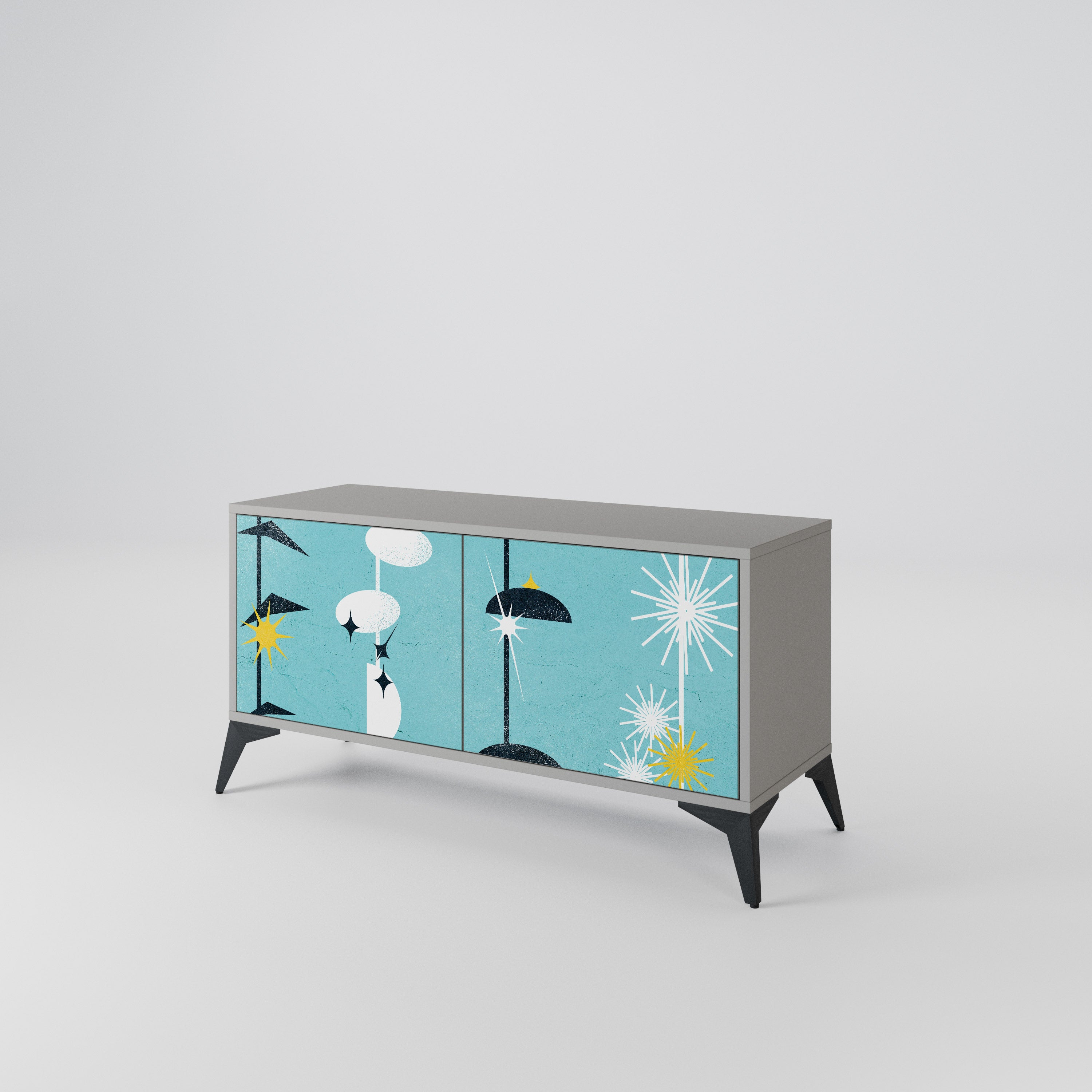 PATHS TO HAPPINESS Mueble de TV Compacto de 2 puertas