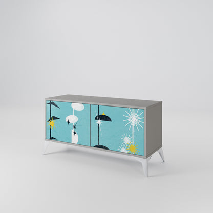 PATHS TO HAPPINESS Mueble de TV Compacto de 2 puertas