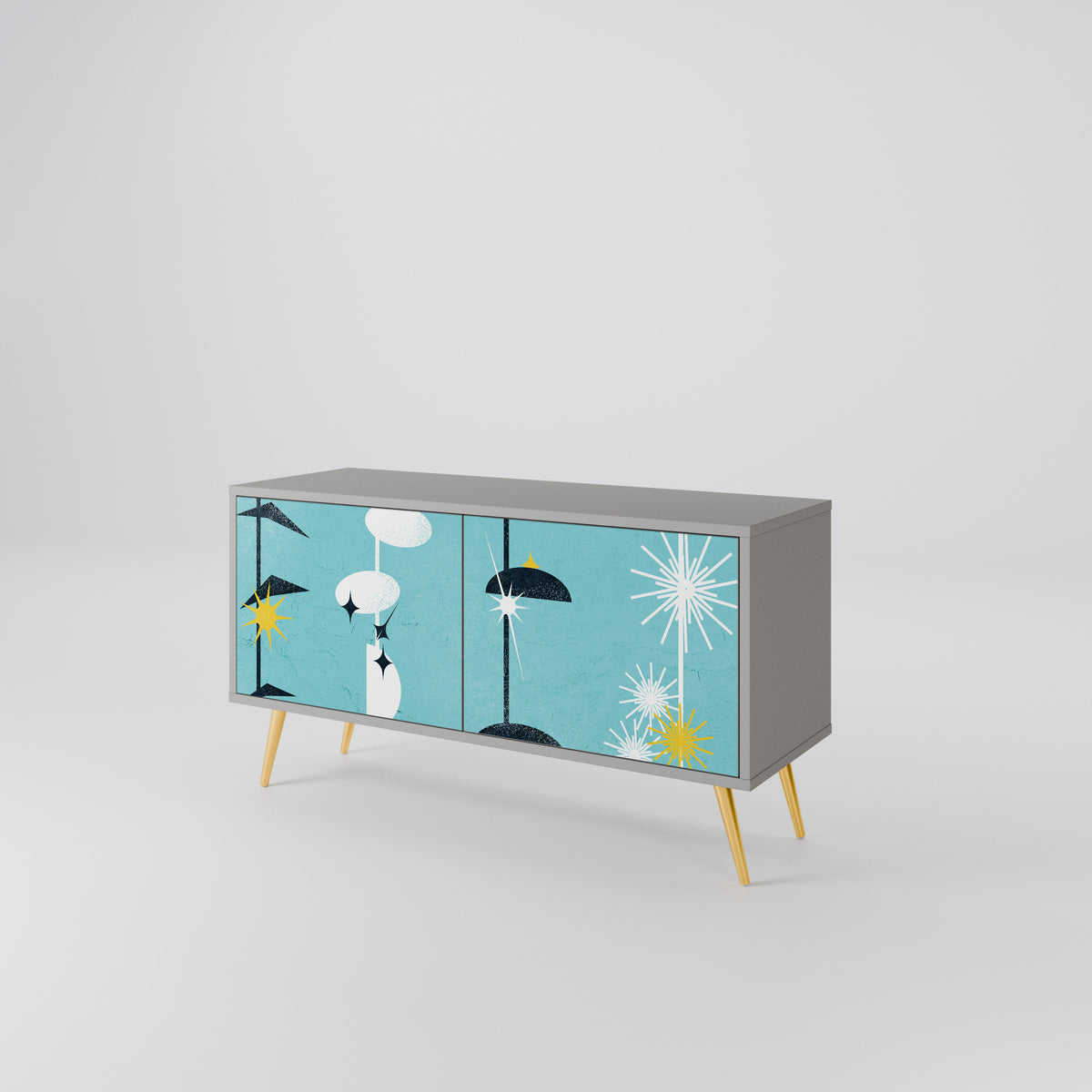 PATHS TO HAPPINESS Mueble de TV Compacto de 2 puertas