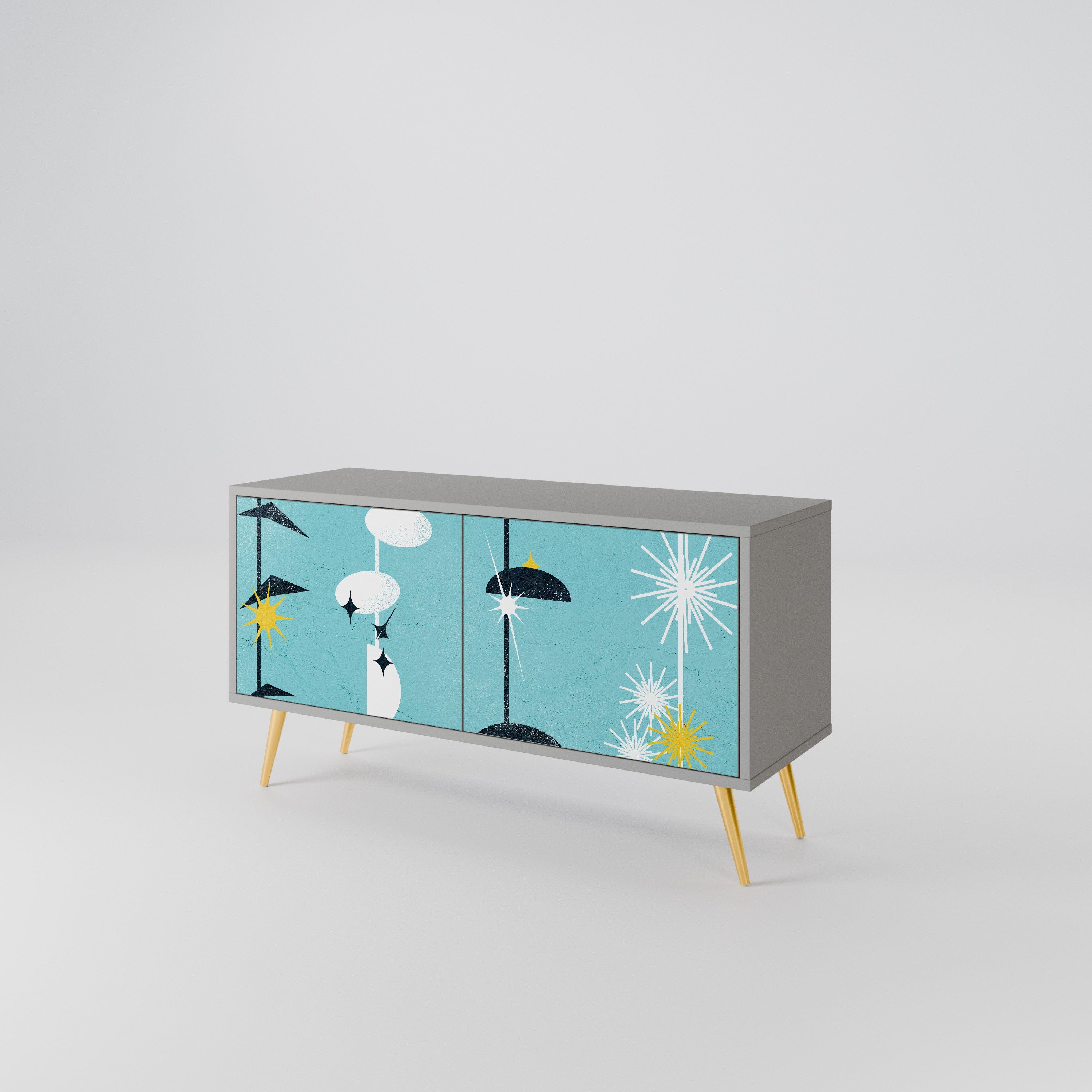 PATHS TO HAPPINESS Mueble de TV Compacto de 2 puertas