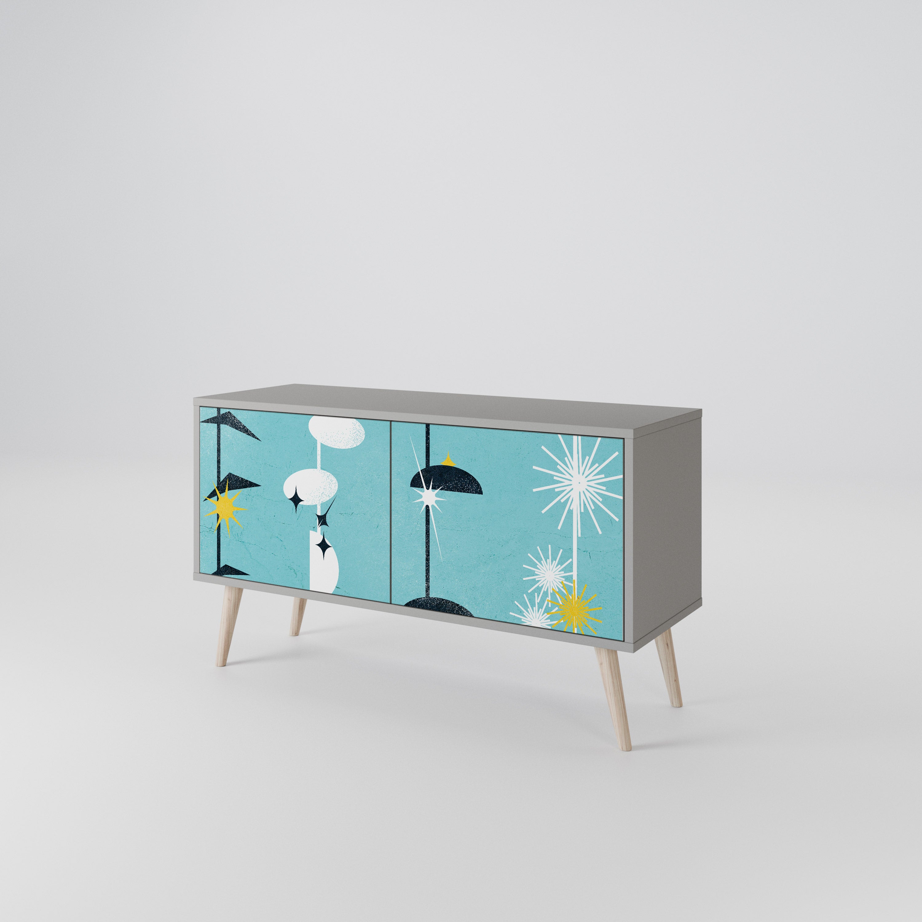 PATHS TO HAPPINESS Mueble de TV Compacto de 2 puertas