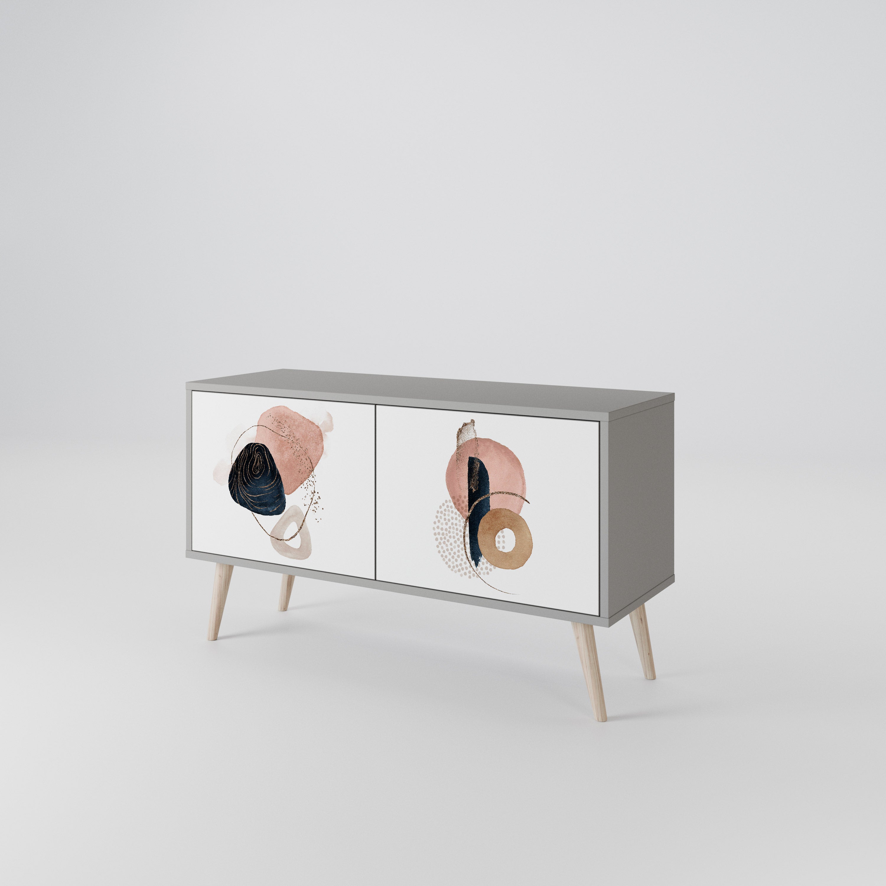 COLORFUL SHAPES Mueble de TV Compacto de 2 puertas