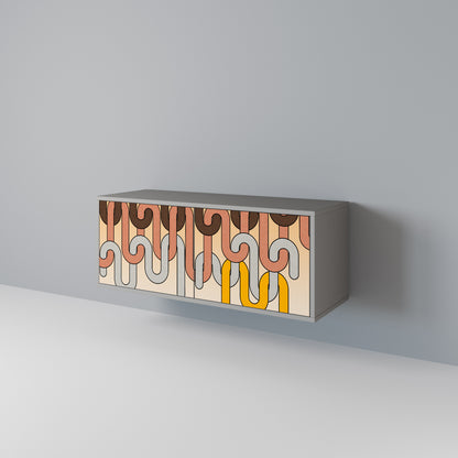 COLORFUL STRINGS Mueble de TV Compacto de 2 puertas