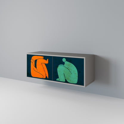 TOGETHER BUT SEPARATELY Mueble de TV Compacto de 2 puertas