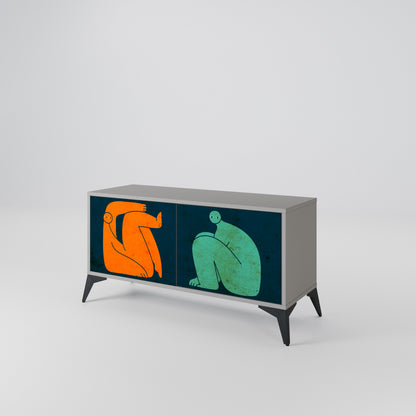 TOGETHER BUT SEPARATELY Mueble de TV Compacto de 2 puertas