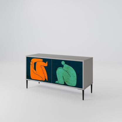 TOGETHER BUT SEPARATELY Mueble de TV Compacto de 2 puertas