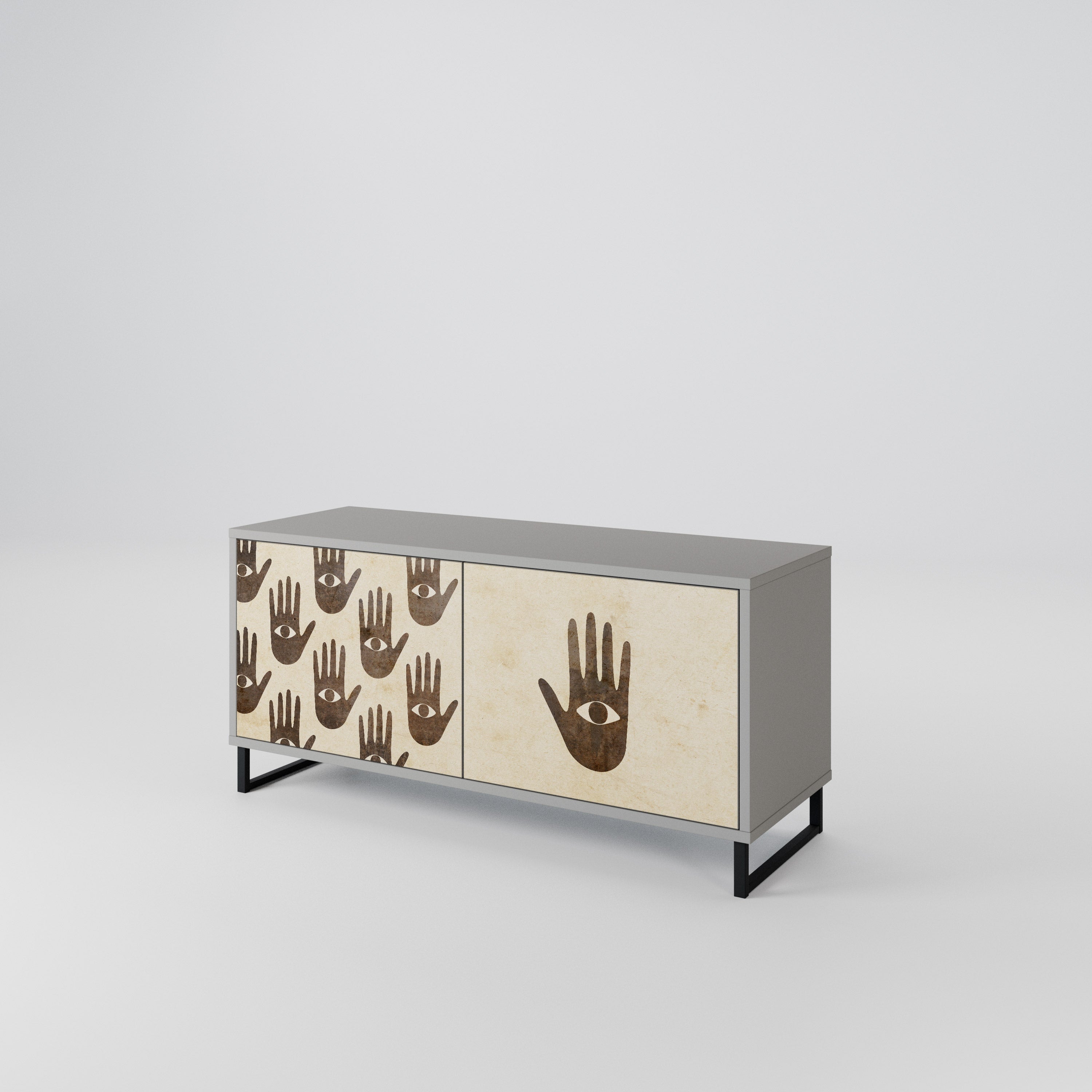 SEE MORE Mueble de TV Compacto de 2 puertas