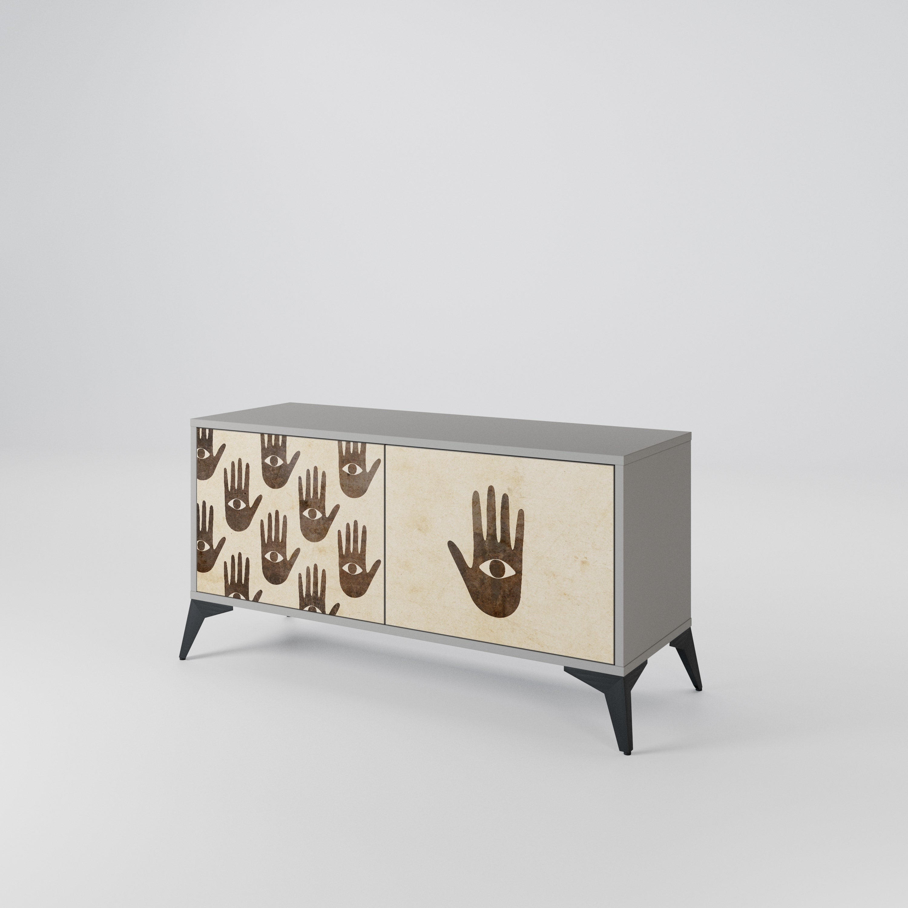 SEE MORE Mueble de TV Compacto de 2 puertas