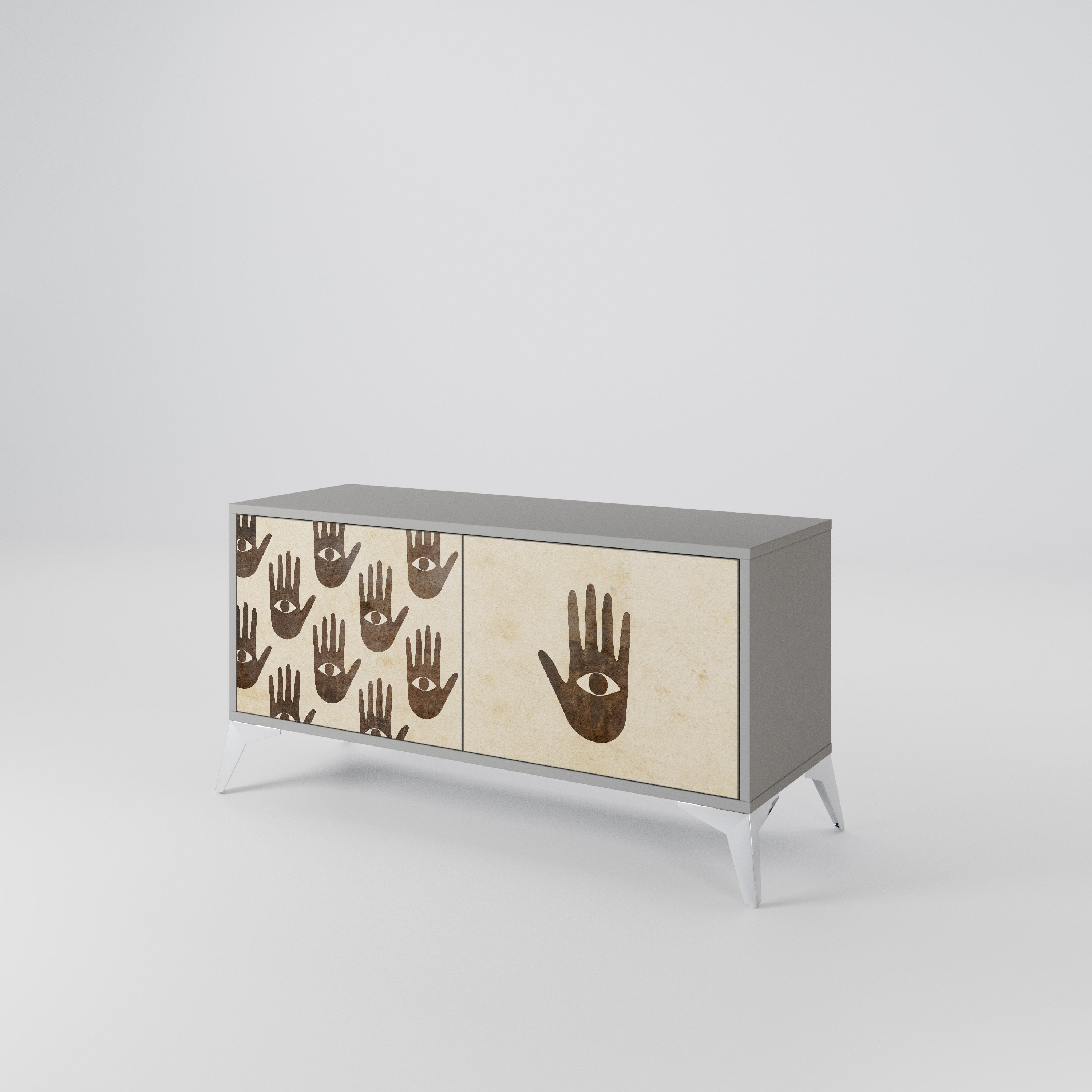 SEE MORE Mueble de TV Compacto de 2 puertas