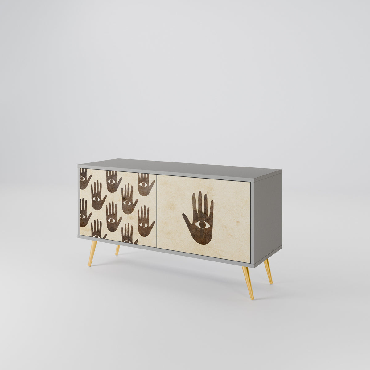 SEE MORE Mueble de TV Compacto de 2 puertas