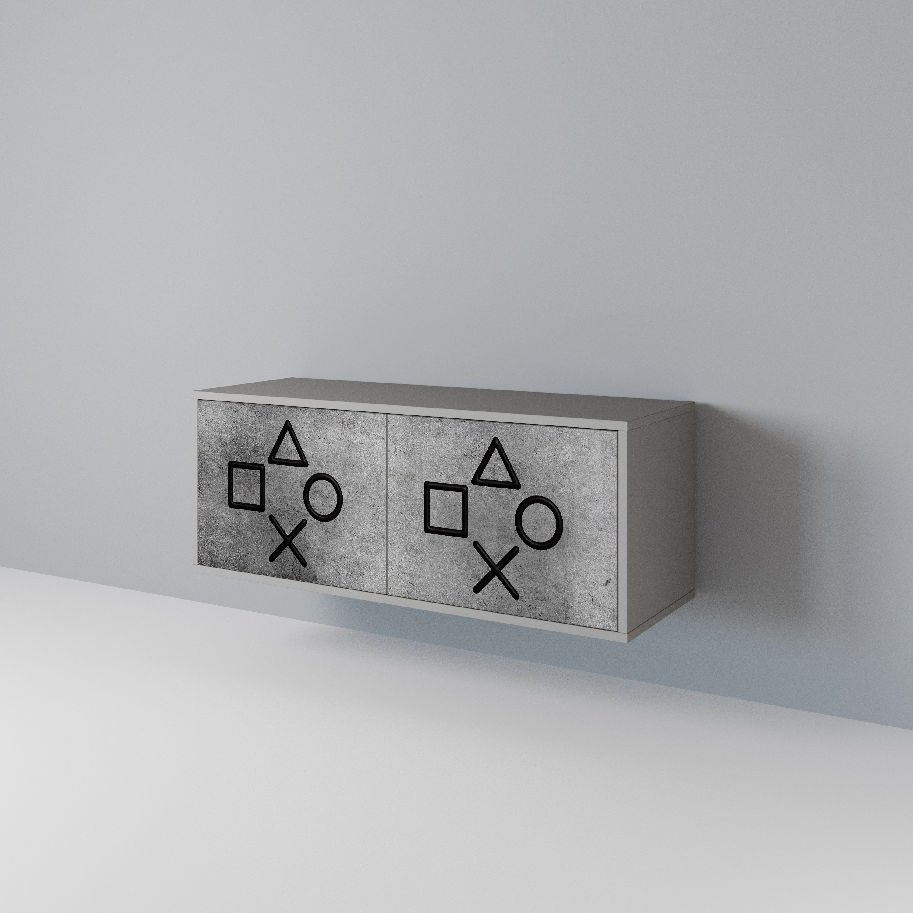 GAMER CHOICE Mueble de TV Compacto de 2 puertas