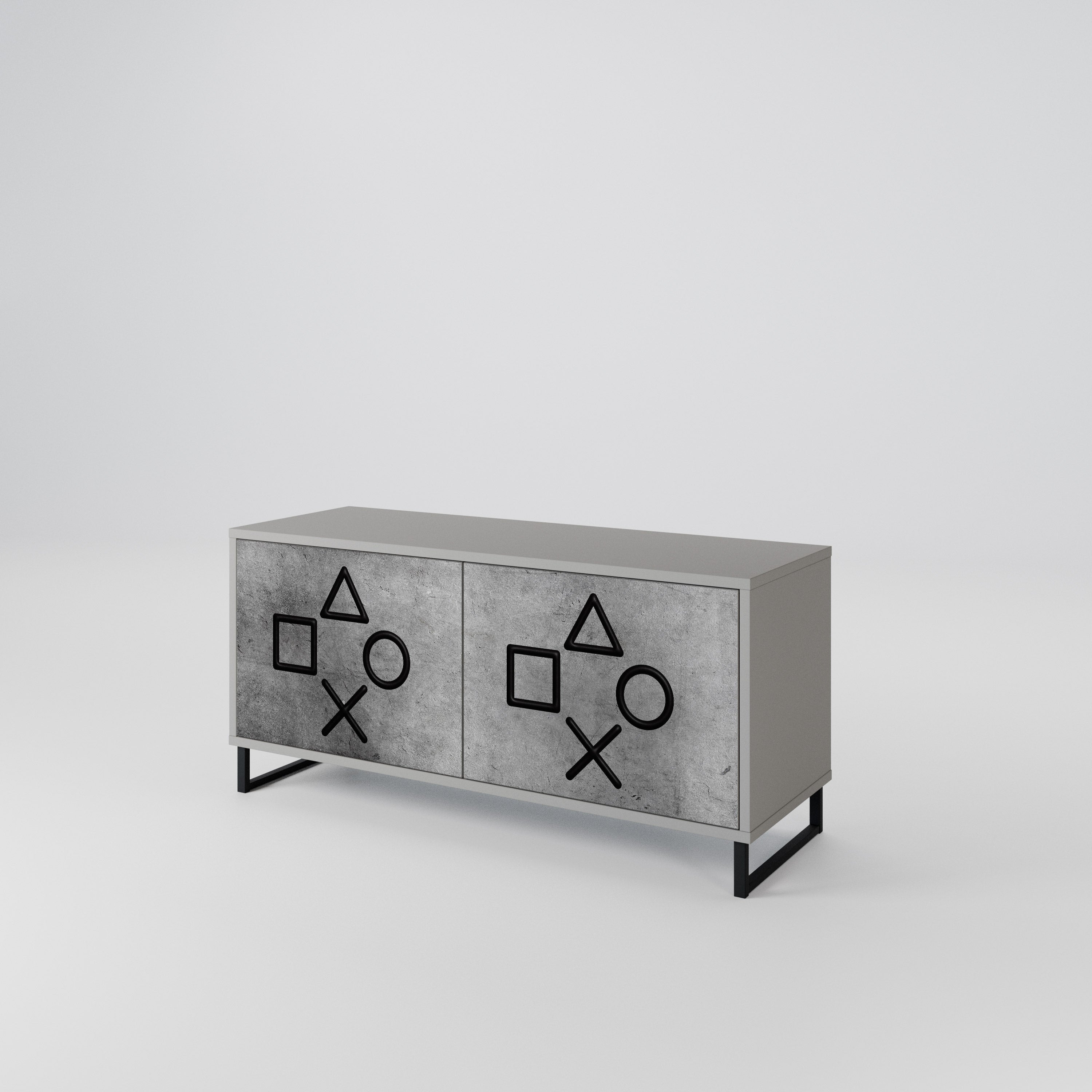 GAMER CHOICE Mueble de TV Compacto de 2 puertas