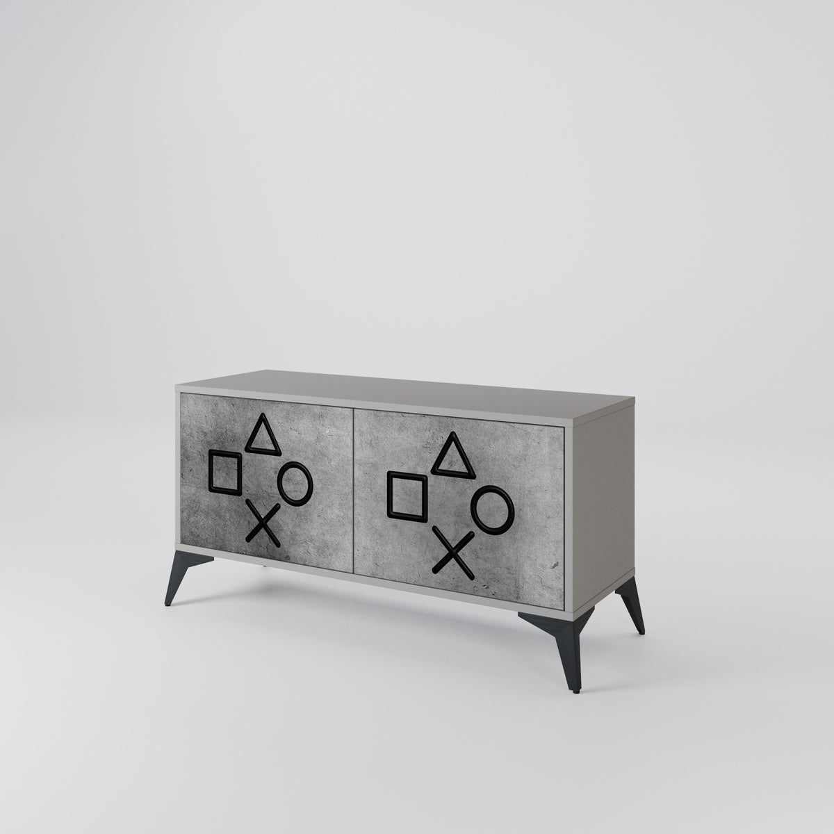 GAMER CHOICE Mueble de TV Compacto de 2 puertas